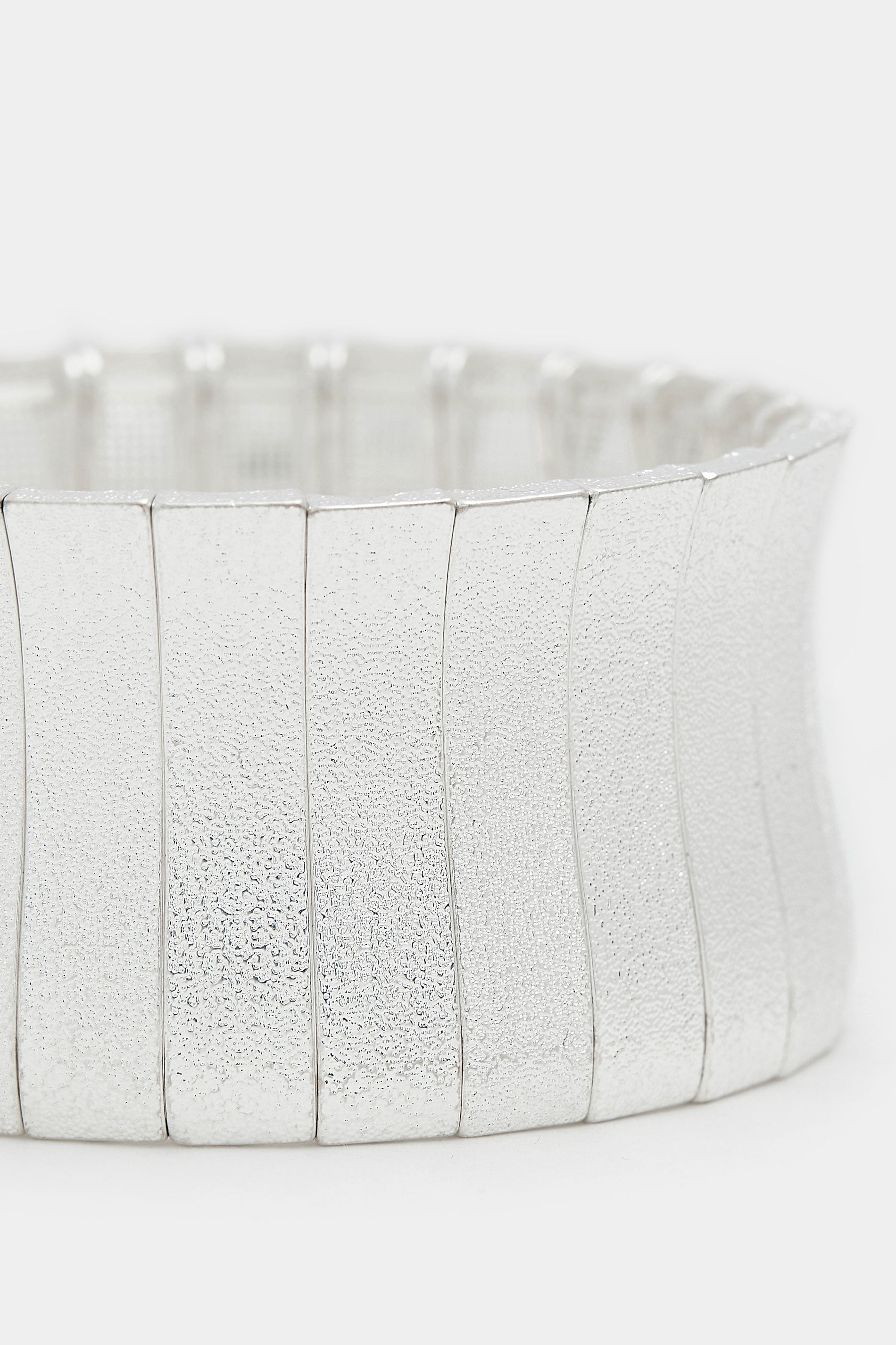 Silver Tone Statement Stretch Bracelet | Yours Clothing 2