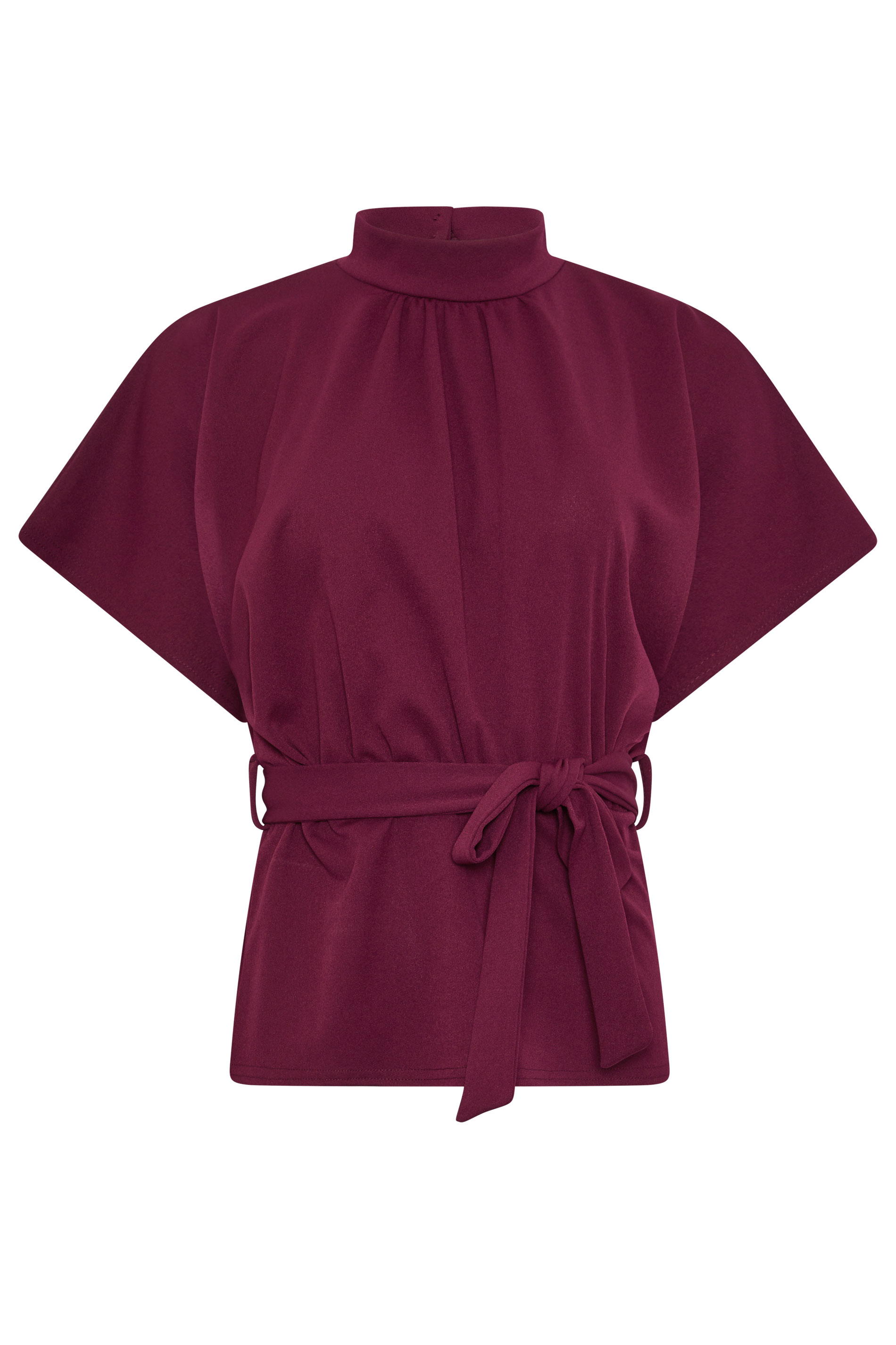 STAR Red High Neck Belted Top | StarByJM 5