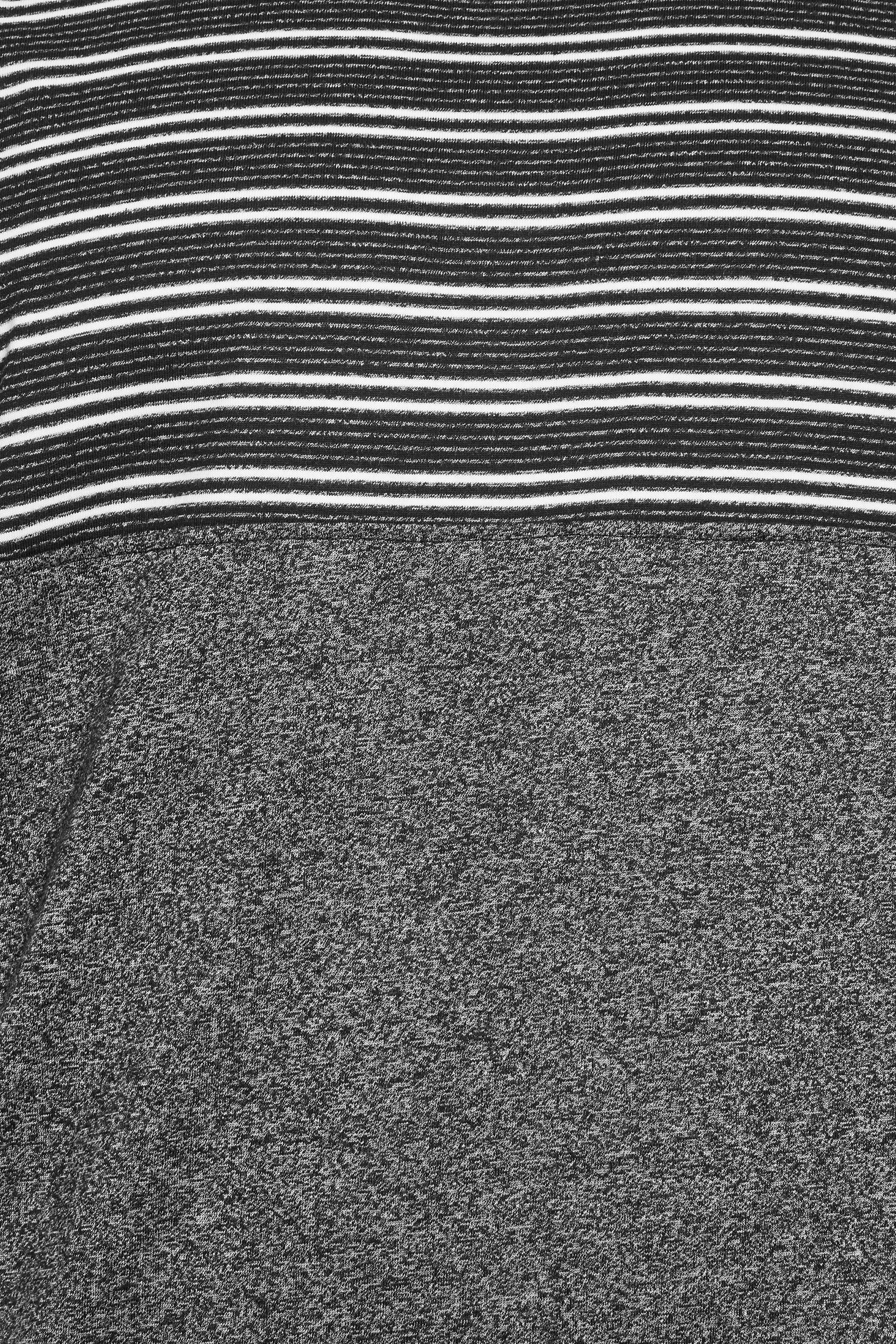 D555 Big & Tall Black Stripe Print T-Shirt | BadRhino 3