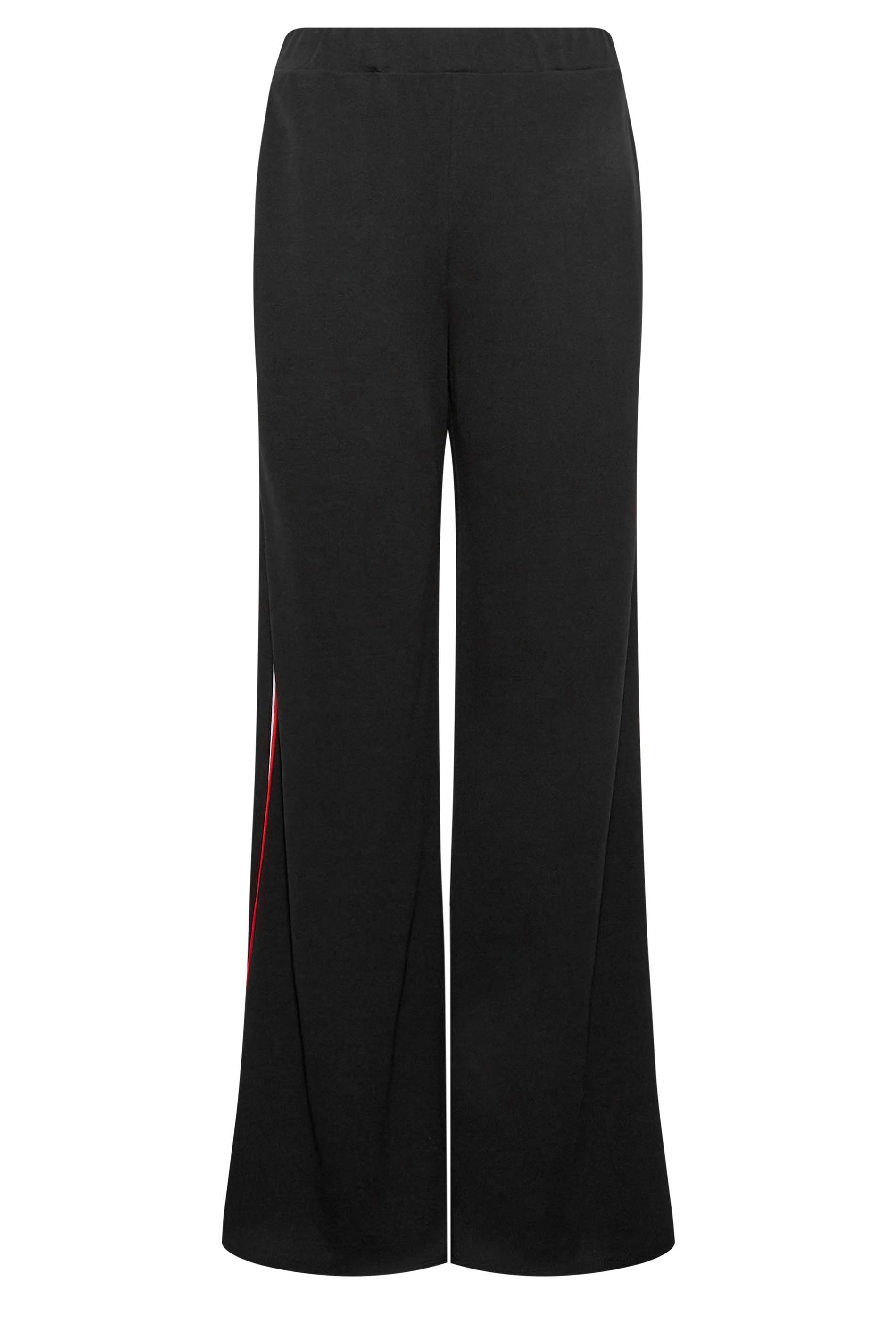 LTS Tall Women's Black & Red Side Stripe Trousers | Long Tall Sally