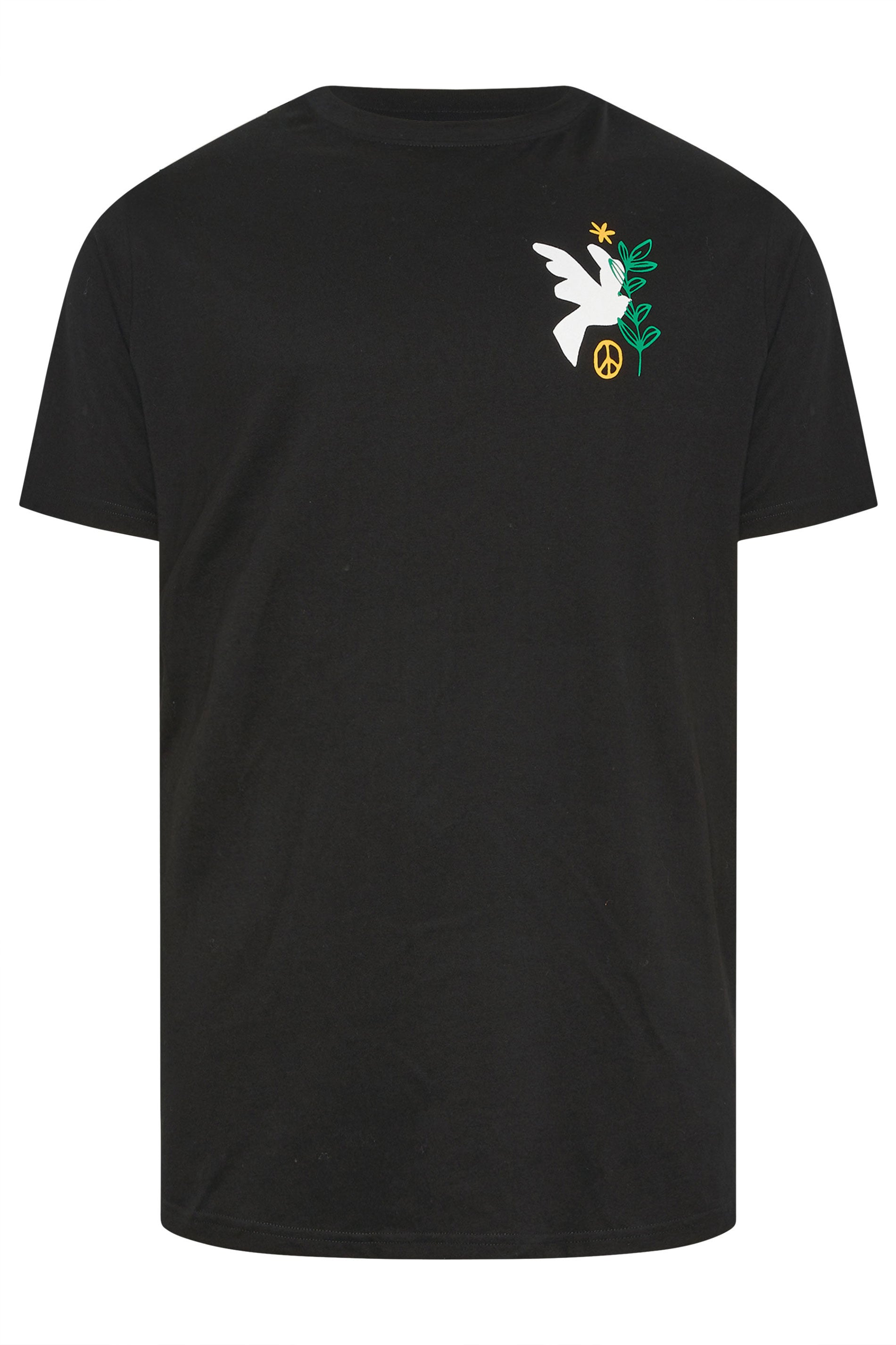 BadRhino Big & Tall Black Dove Graphic T-Shirt | BadRhino 8