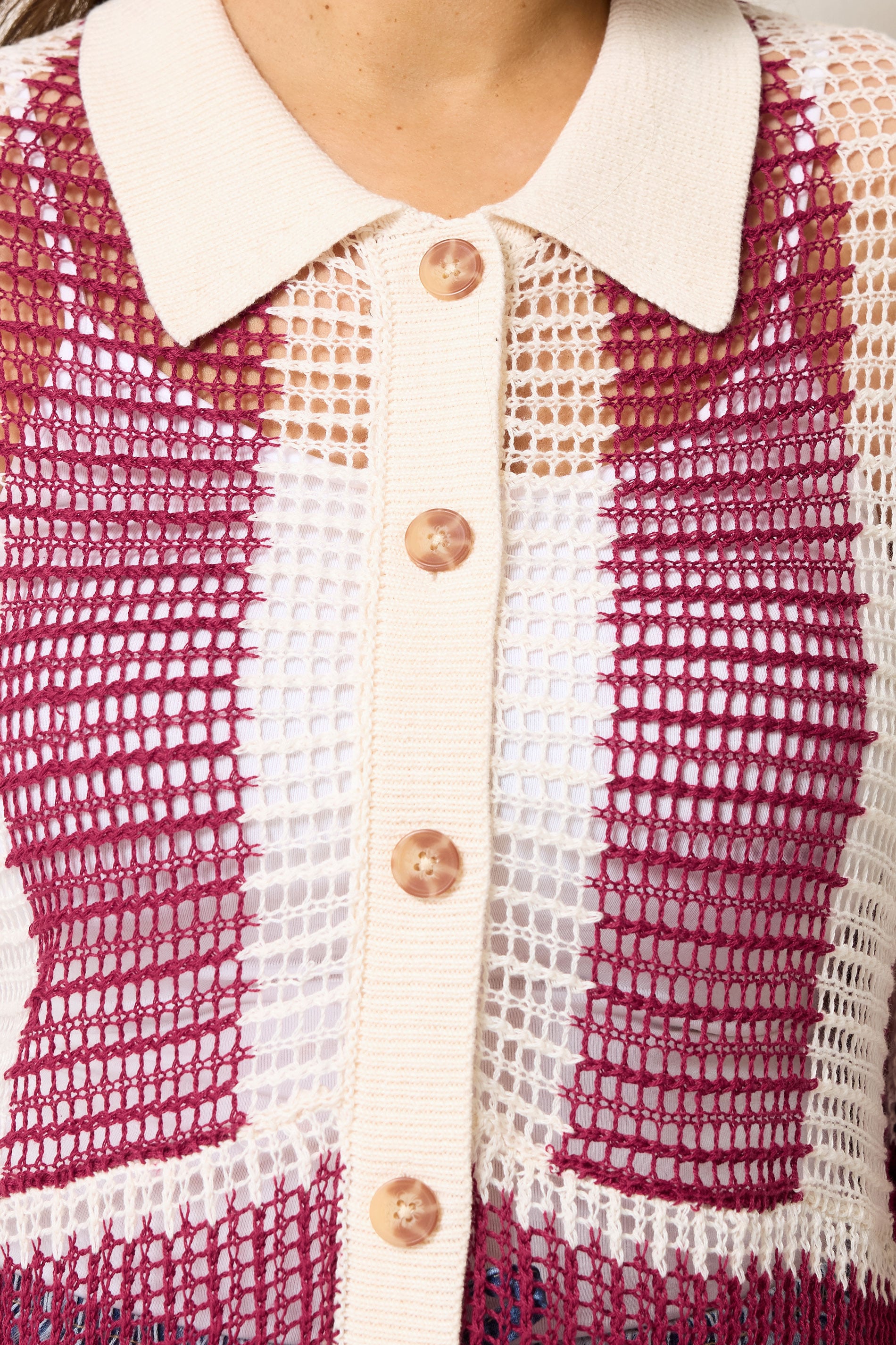 YOURS Plus Size Ivory White Crochet Shirt | Yours Clothing 4