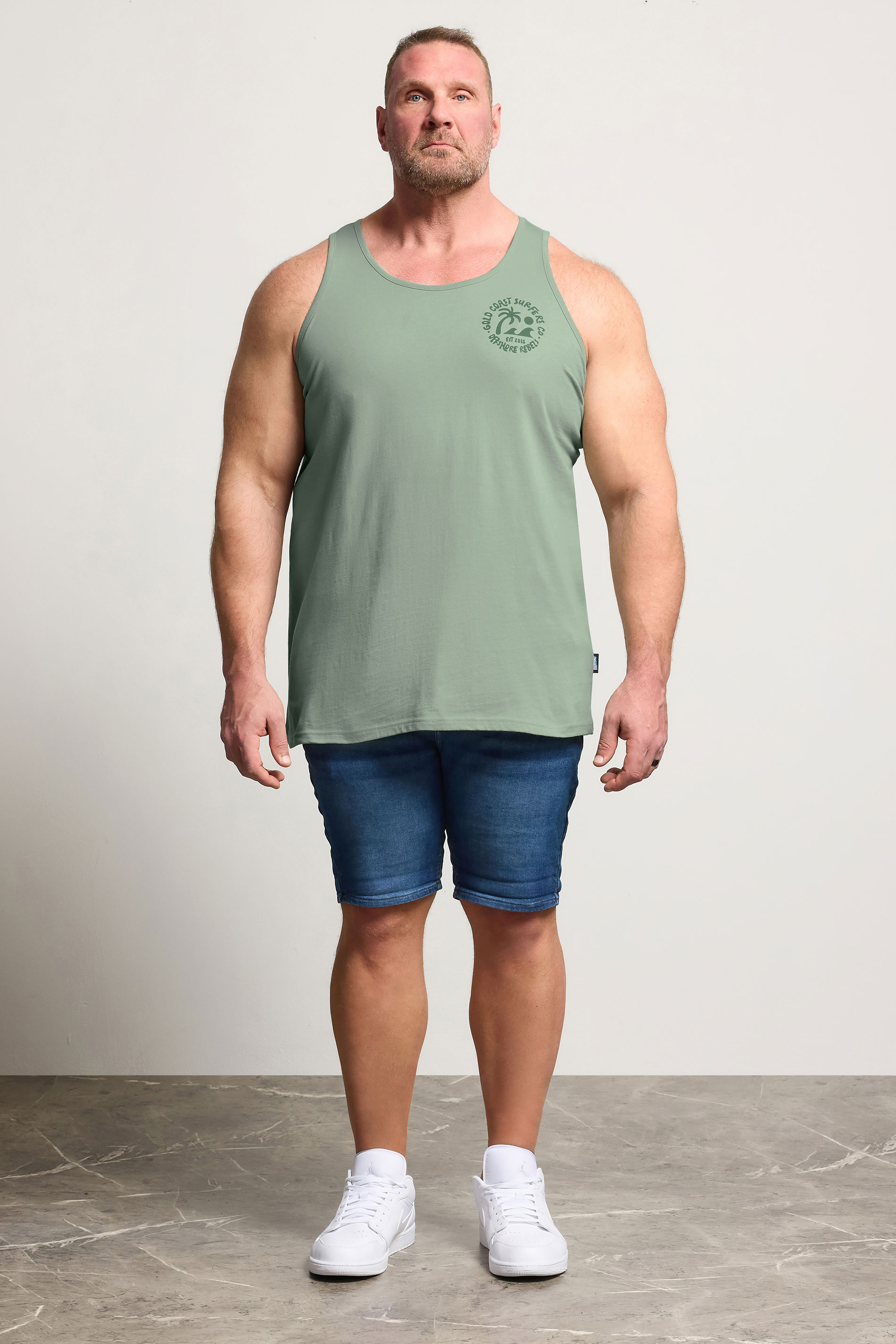 BadRhino Big & Tall Green Graphic Vest Top 2