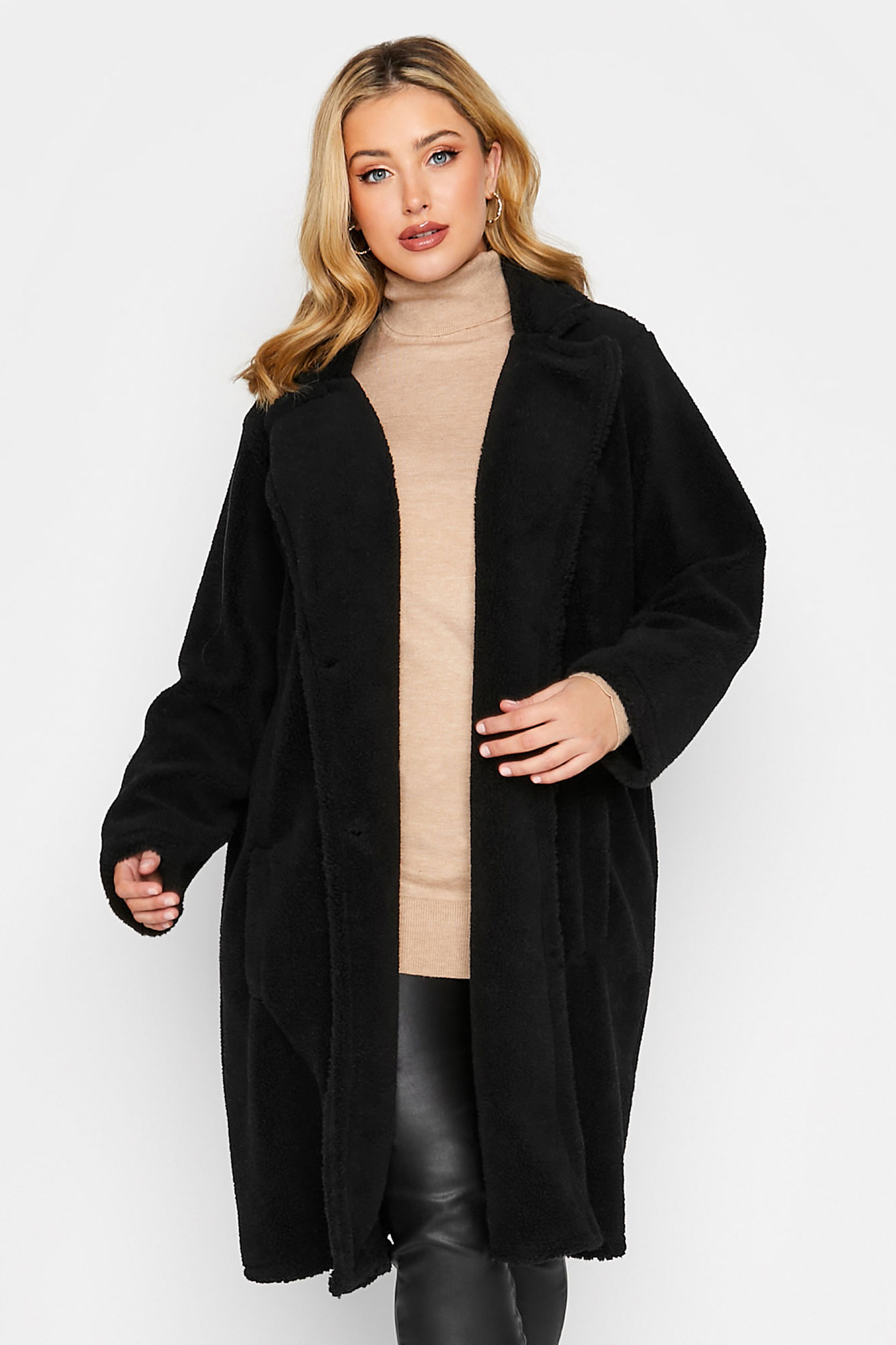 YOURS Plus Size Black Faux Fur Coat 3