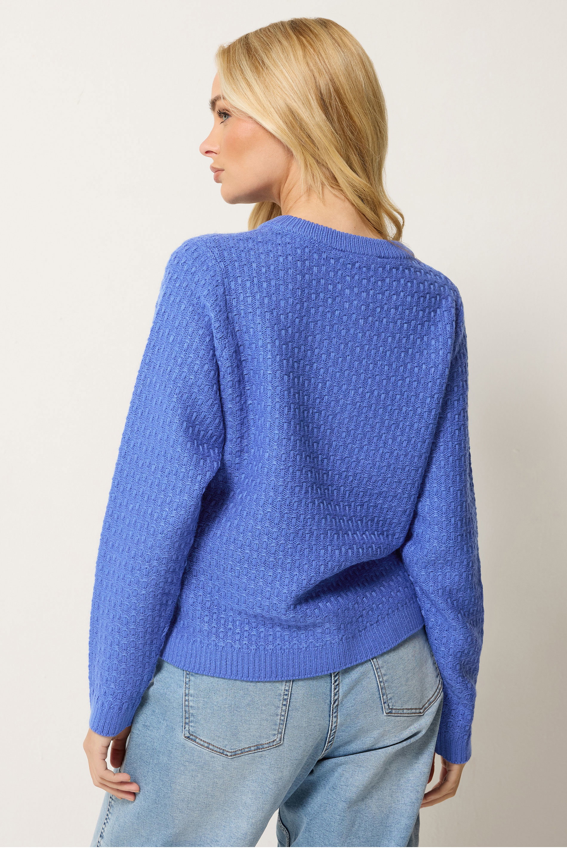 M&Co Cobalt Blue Button Up Cardigan | M&Co 2