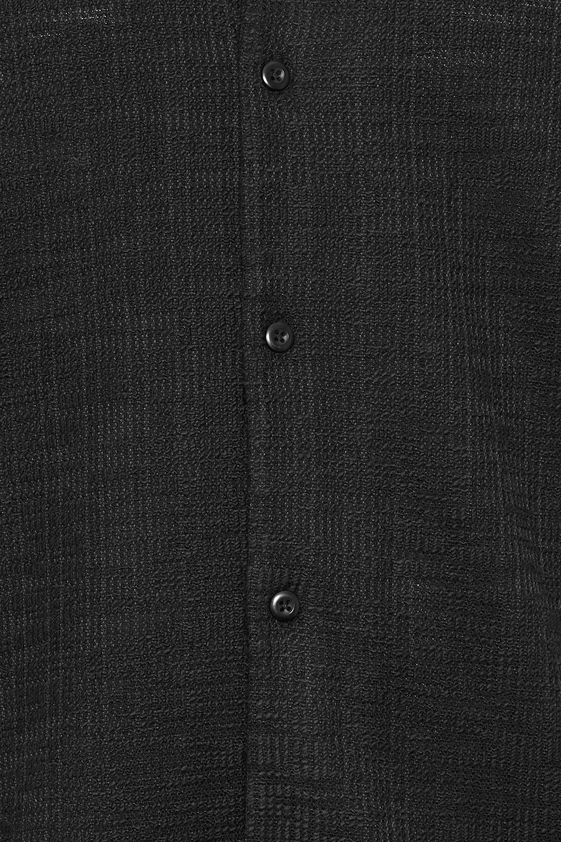 BadRhino Big & Tall Black Textured Revere Shirt | BadRhino 8