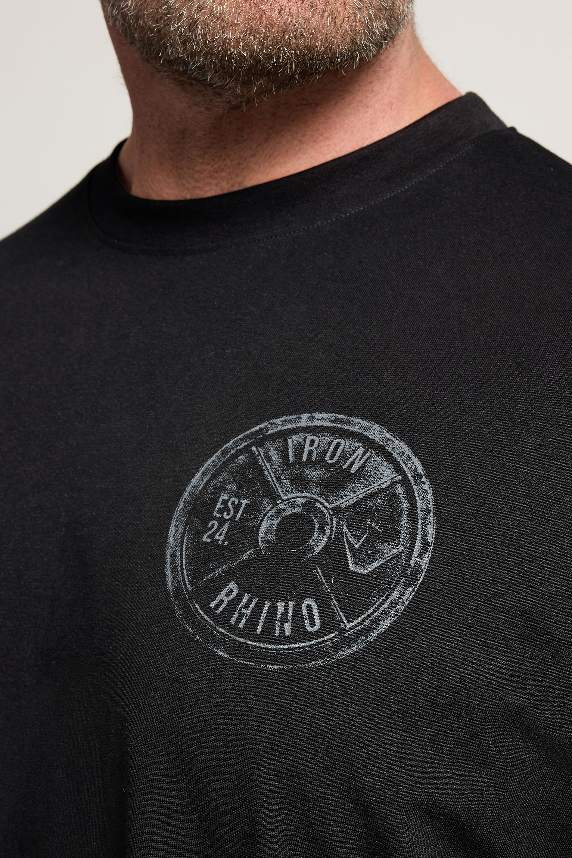 IronRhino Big & Tall Black Weight Plate T-Shirt | BadRhino 4
