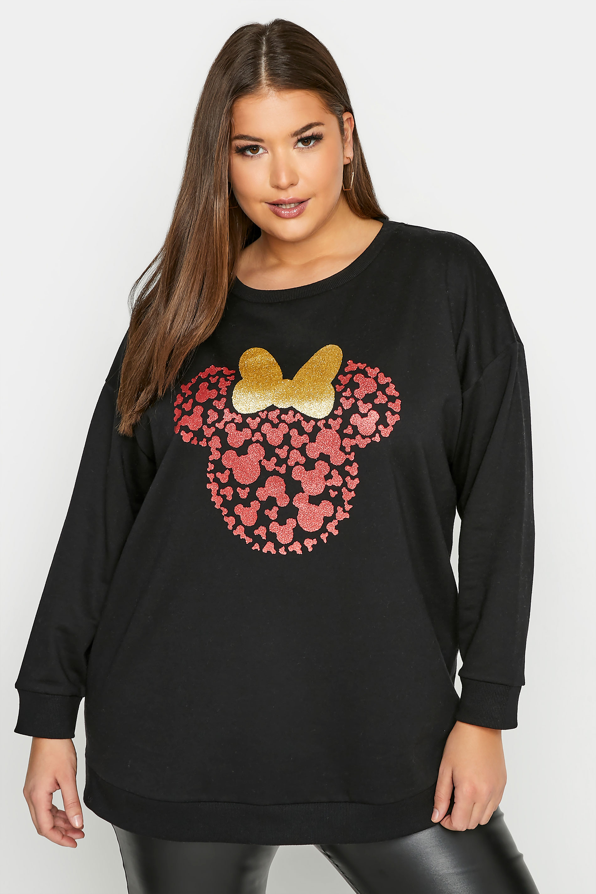 DISNEY Black Minnie Mouse Glitter Sweatshirt_A.jpg
