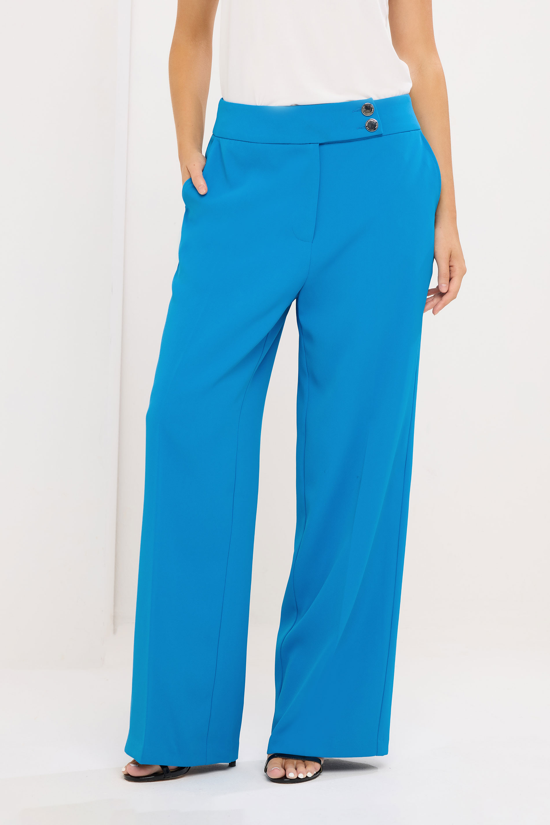 STAR Blue Wide Leg Trousers | StarByJM 1