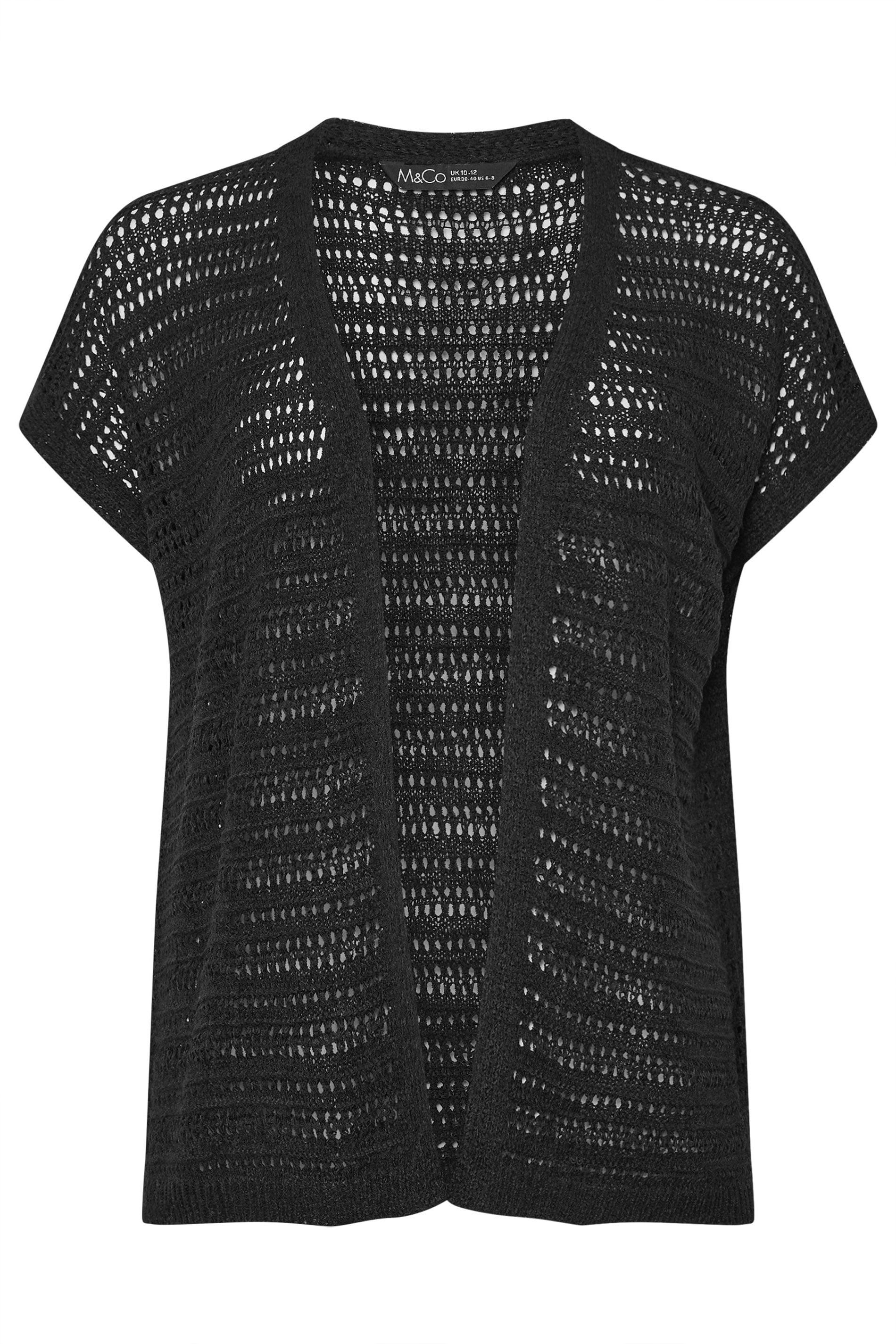 M&Co Black Short Sleeve Cardigan | M&Co 5