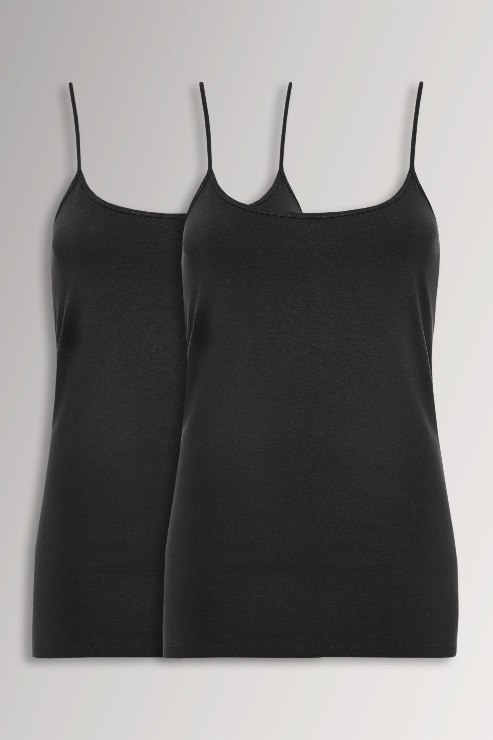 YOURS Plus Size 2 PACK Black Cami Tops | Yours Clothing  3