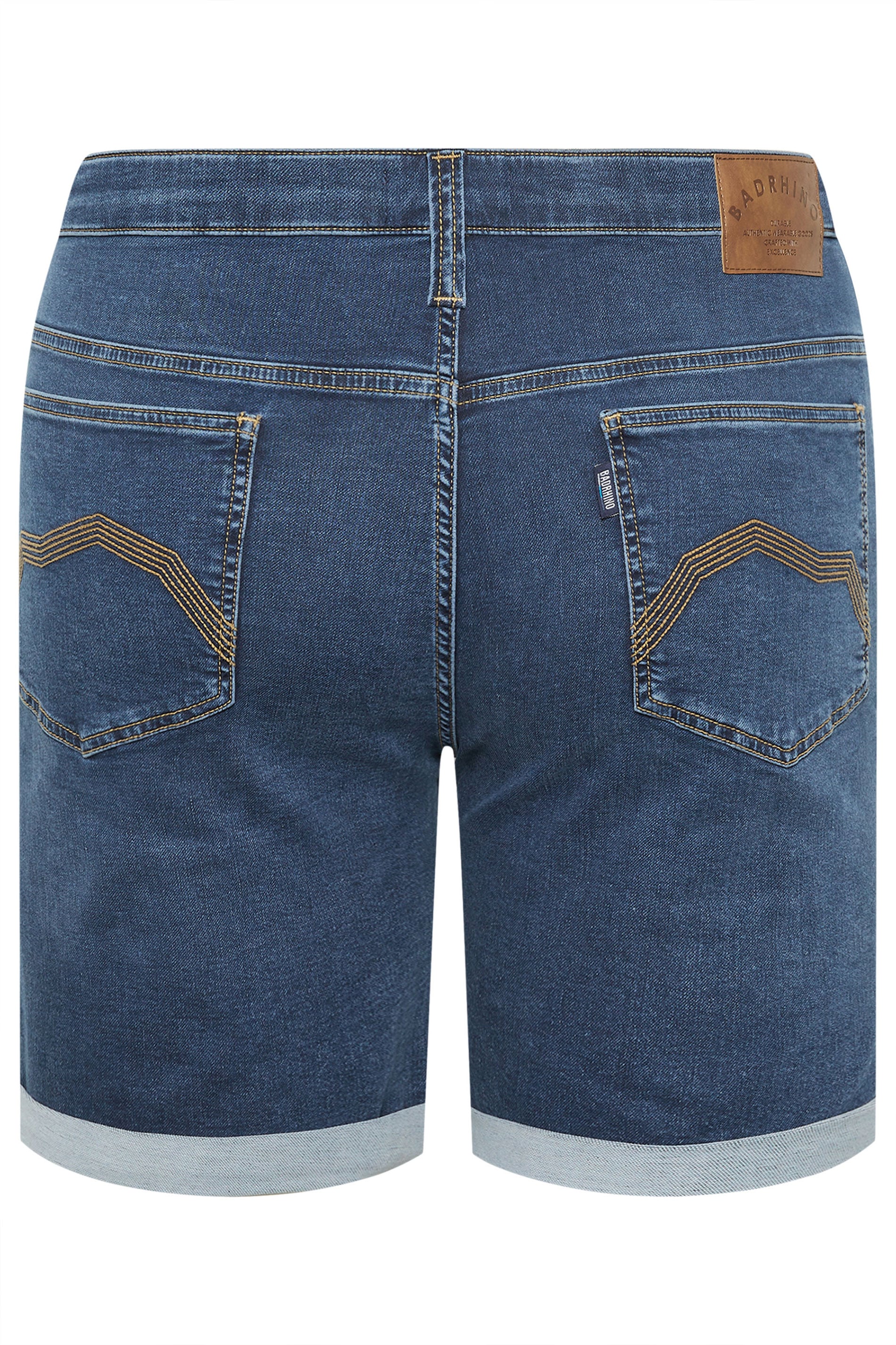 BadRhino Big & Tall Mid Blue Ultra Stretch Denim Short | BadRhino 6