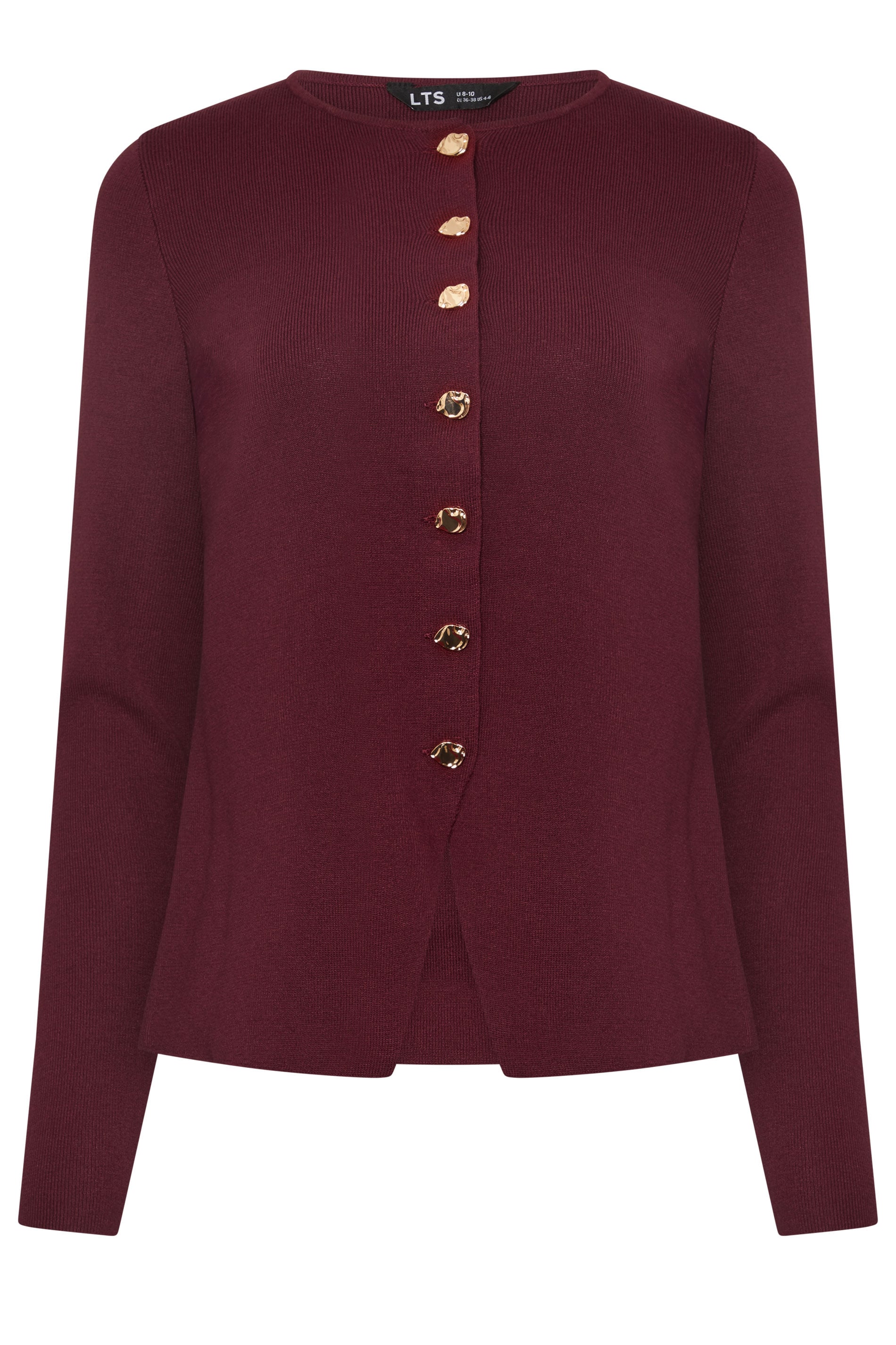 LTS Tall Women's Burgundy Red Button Cardigan | Long Tall Sally 5
