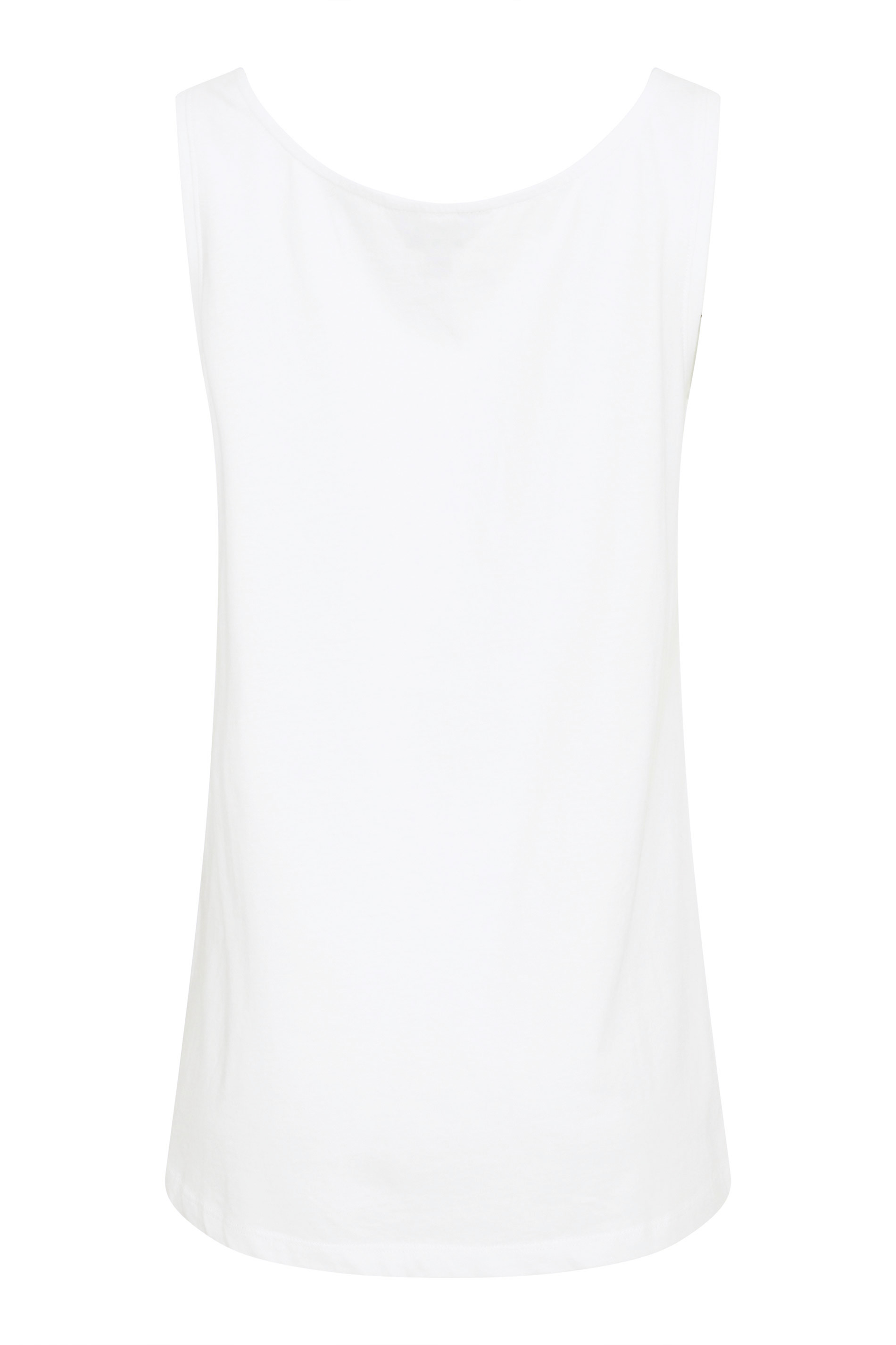 LTS Tall Women's White Tassel Tie Cotton Pyjama Vest Top | Long Tall Sally  3