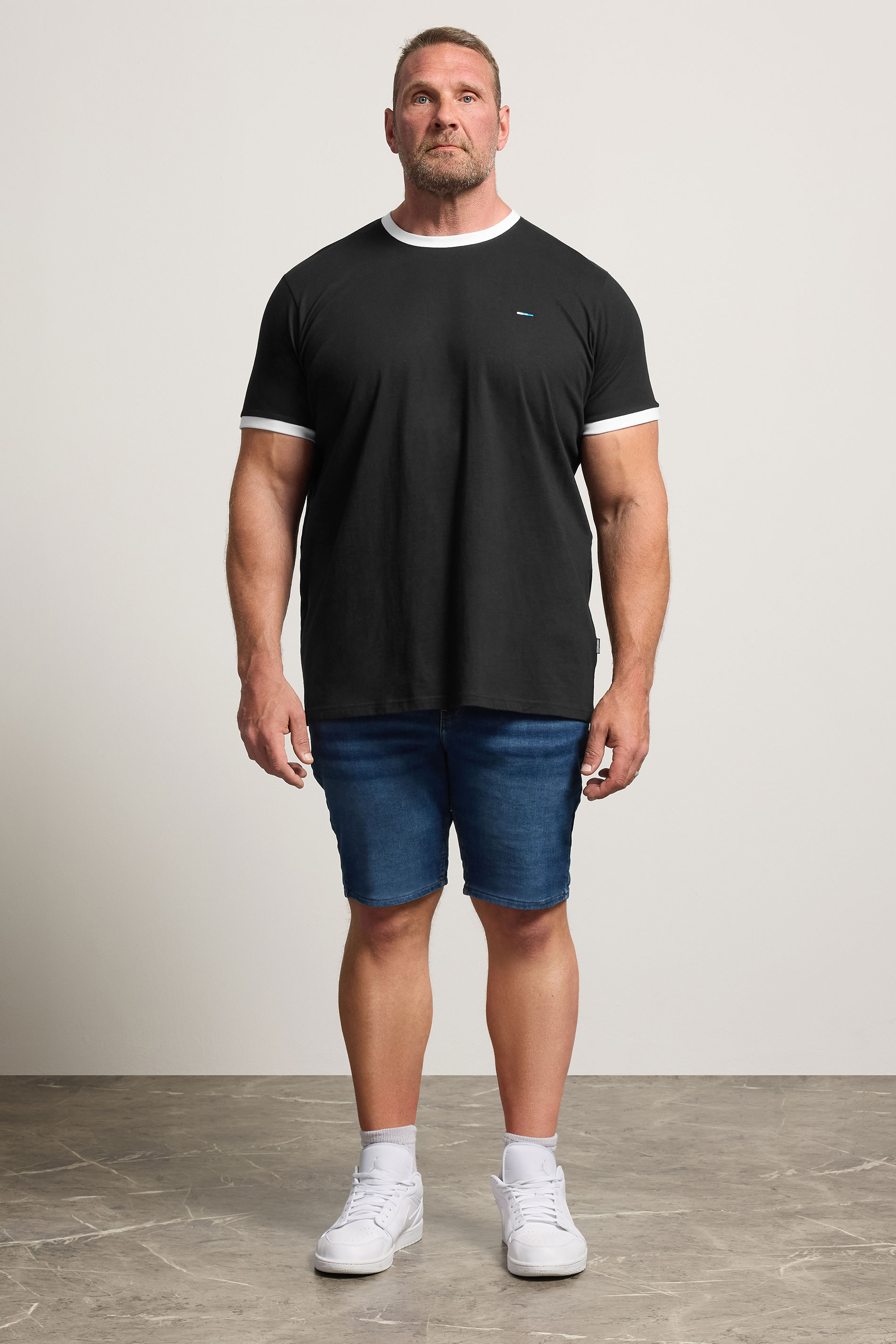 BadRhino Big & Tall Black Ringer T-Shirt | BadRhino 1