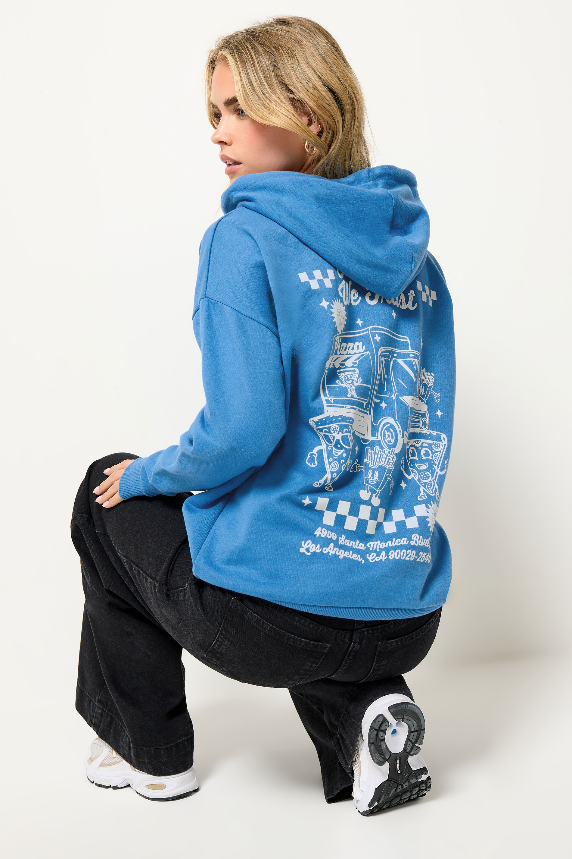 PixieGirl Petite Women's Blue Back Graphic Hoodie | PixieGirl 2