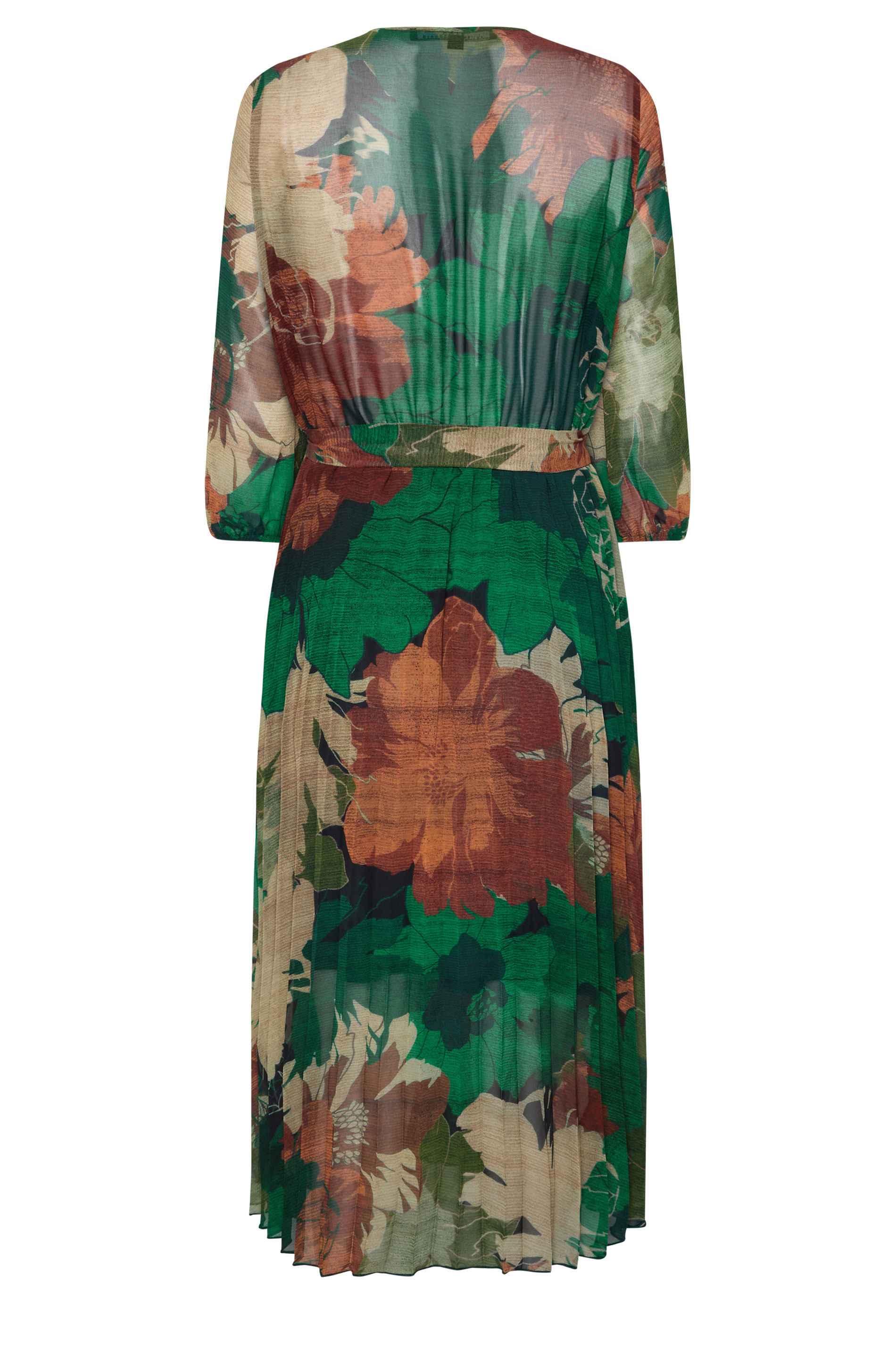 STAR Green Abstract Pleated Dress | StarByJM 6
