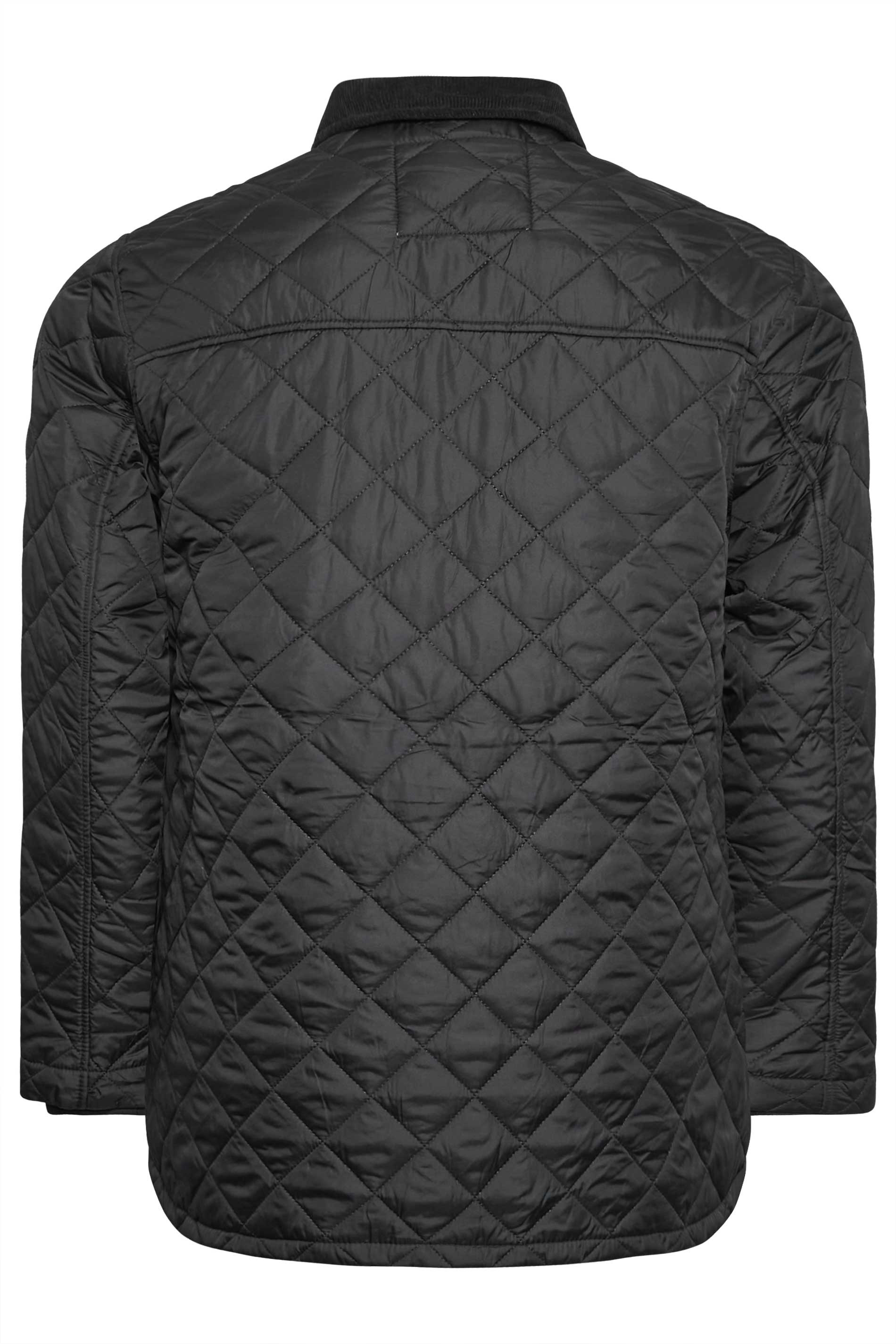 D555 Big & Tall Black Quilted Puffer Coat | BadRhino  3