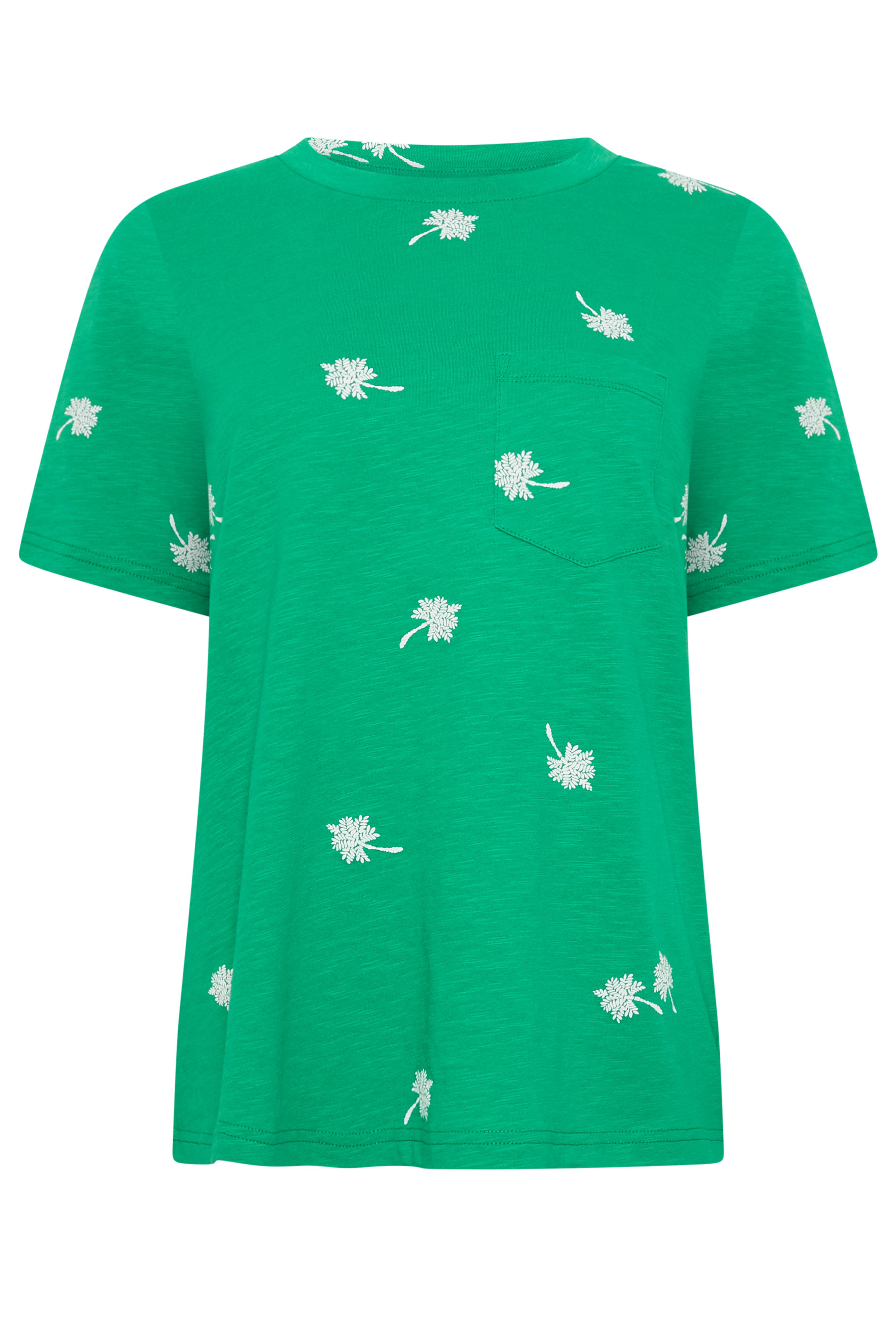 M&Co Green Dandelion Print Cotton T-Shirt | M&Co 5