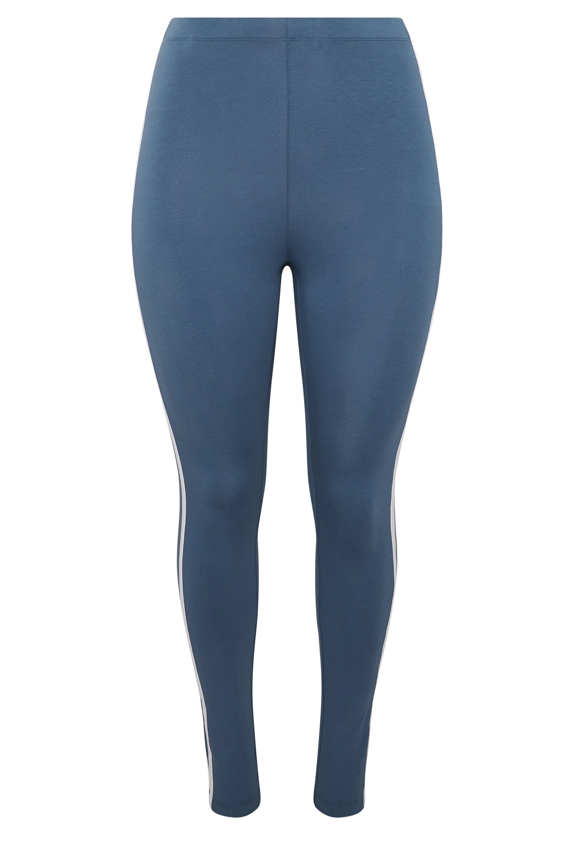 YOURS ACTIVE Plus Size Brown Side Stripe Leggings | Yours Clothing 5