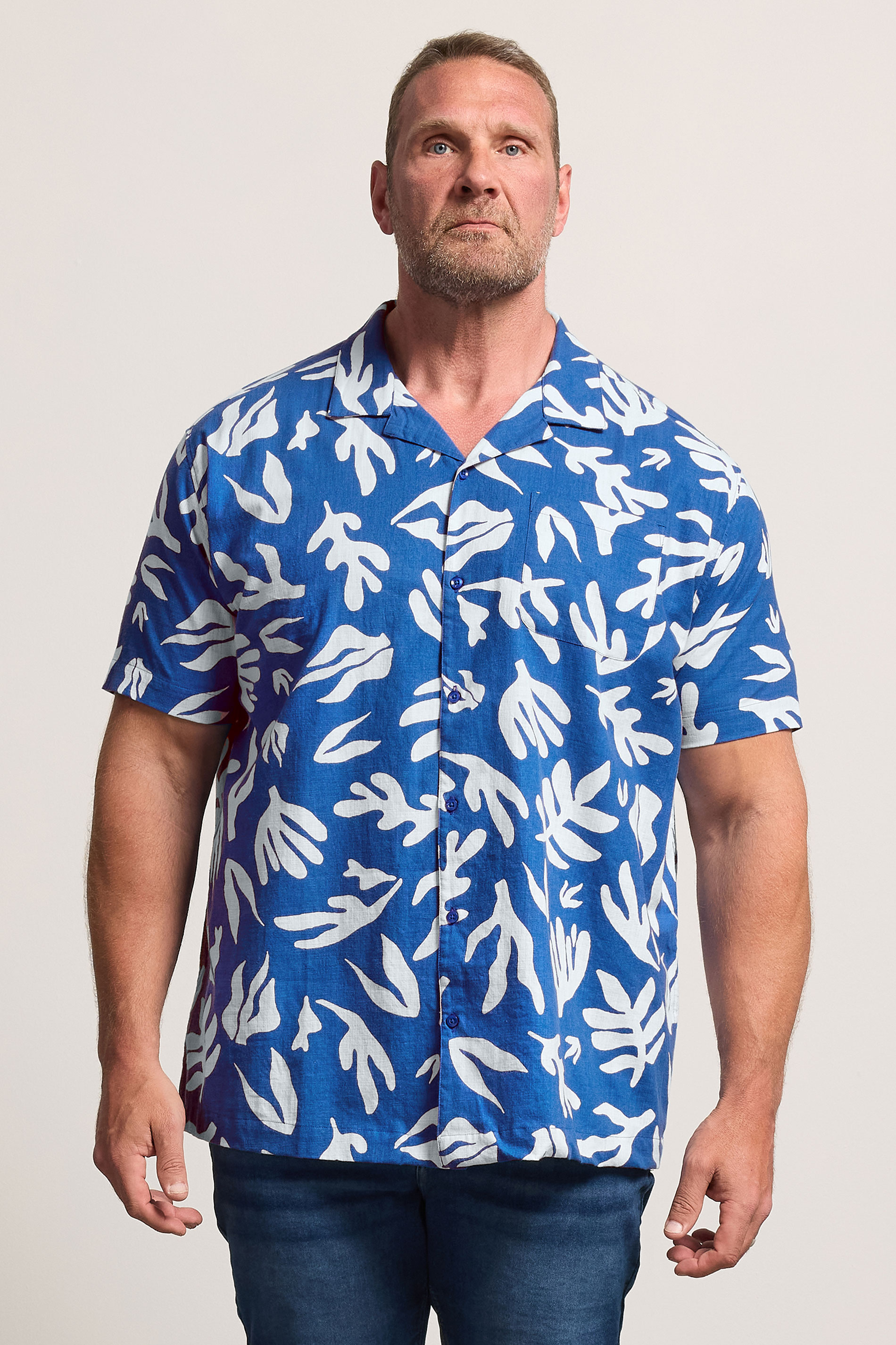 BadRhino Big & Tall Blue Coral Print Shirt | BadRhino 3