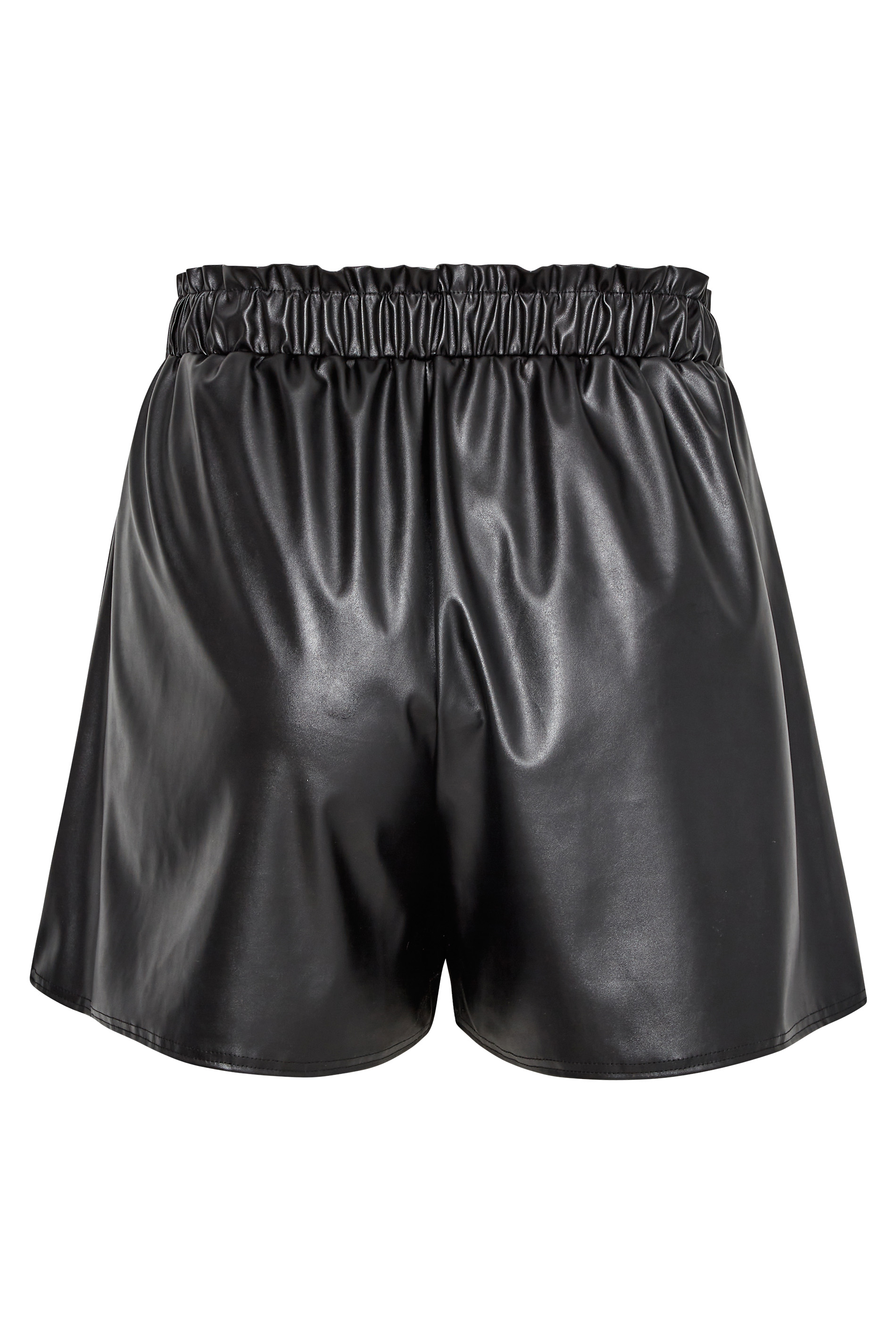 Grande taille  Shorts Grande Taille Grande taille  Shorts à la mode | LIMITED COLLECTION - Short Noir Classe Effet Cuir - AI34259