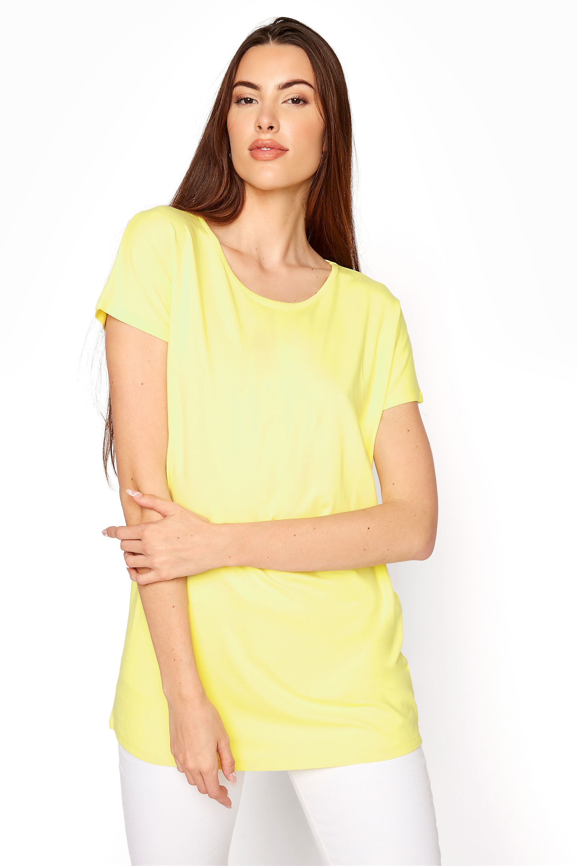 LTS Yellow Soft Touch Grown On Sleeve T-Shirt 1