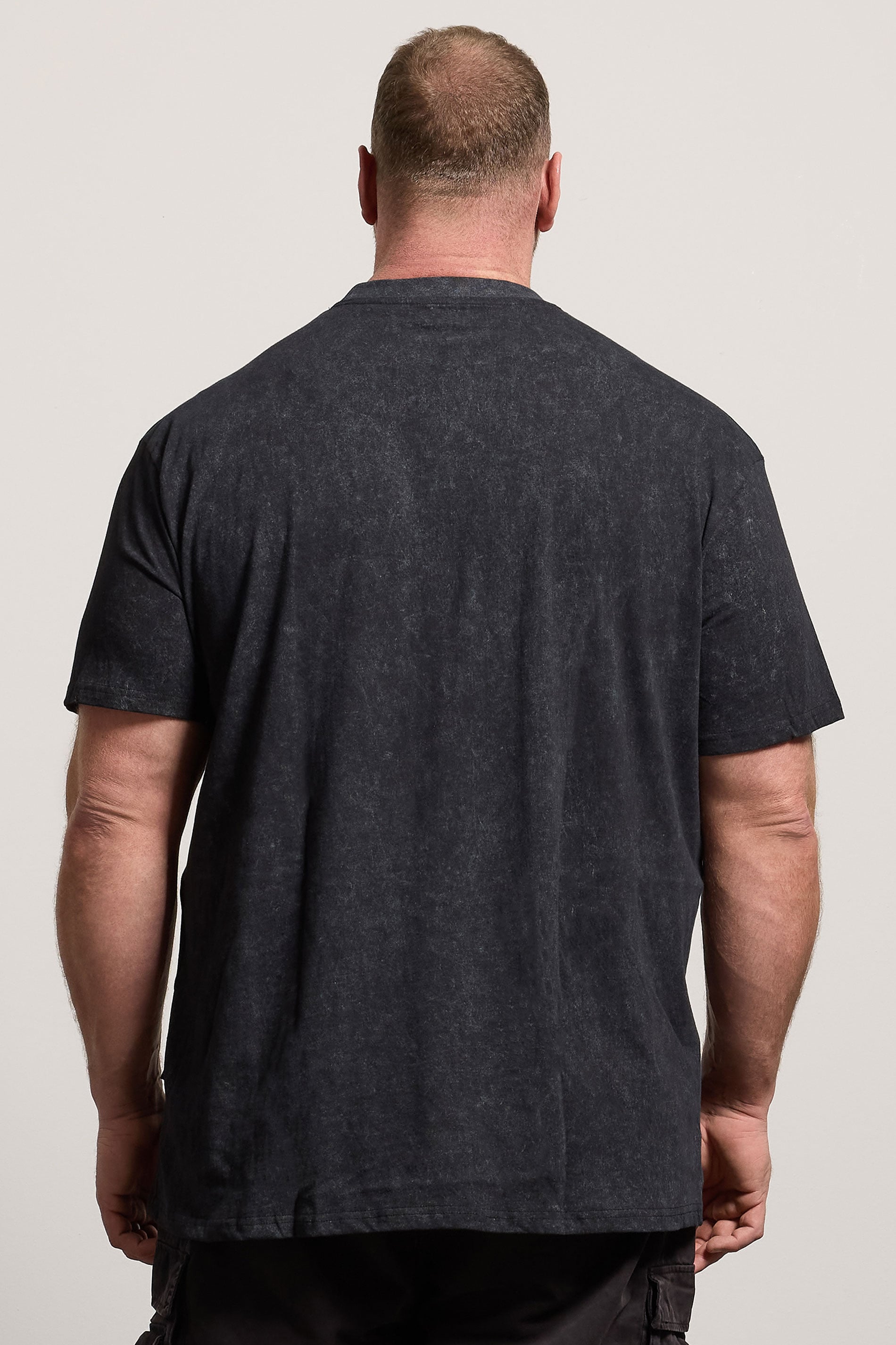 BadRhino Big & Tall Black Extra Long Motley Crue Acid Wash Graphic T-Shirt | BadRhino 2