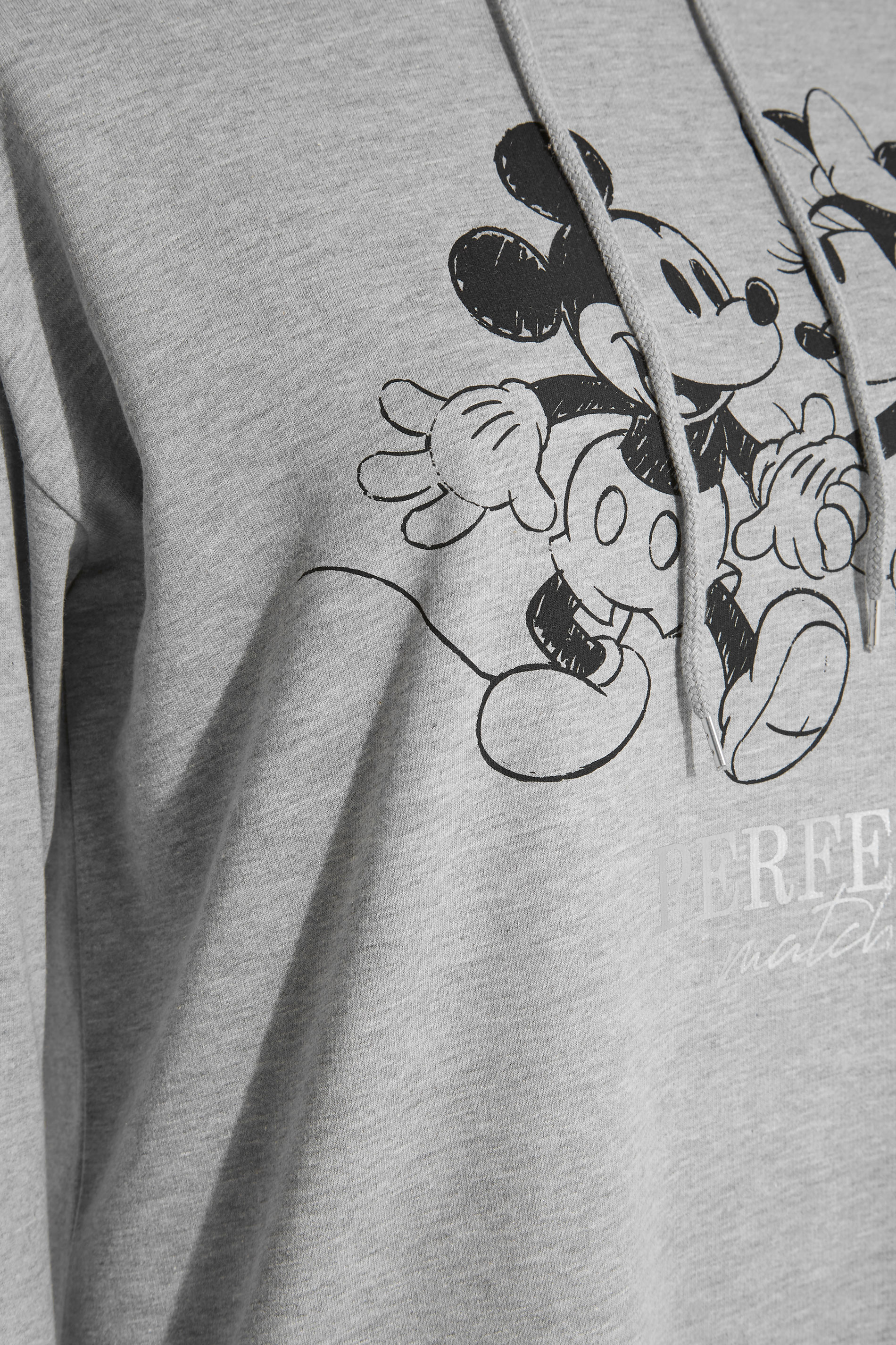 Plus Size DISNEY Grey Mickey & Minnie Mouse Hoodie