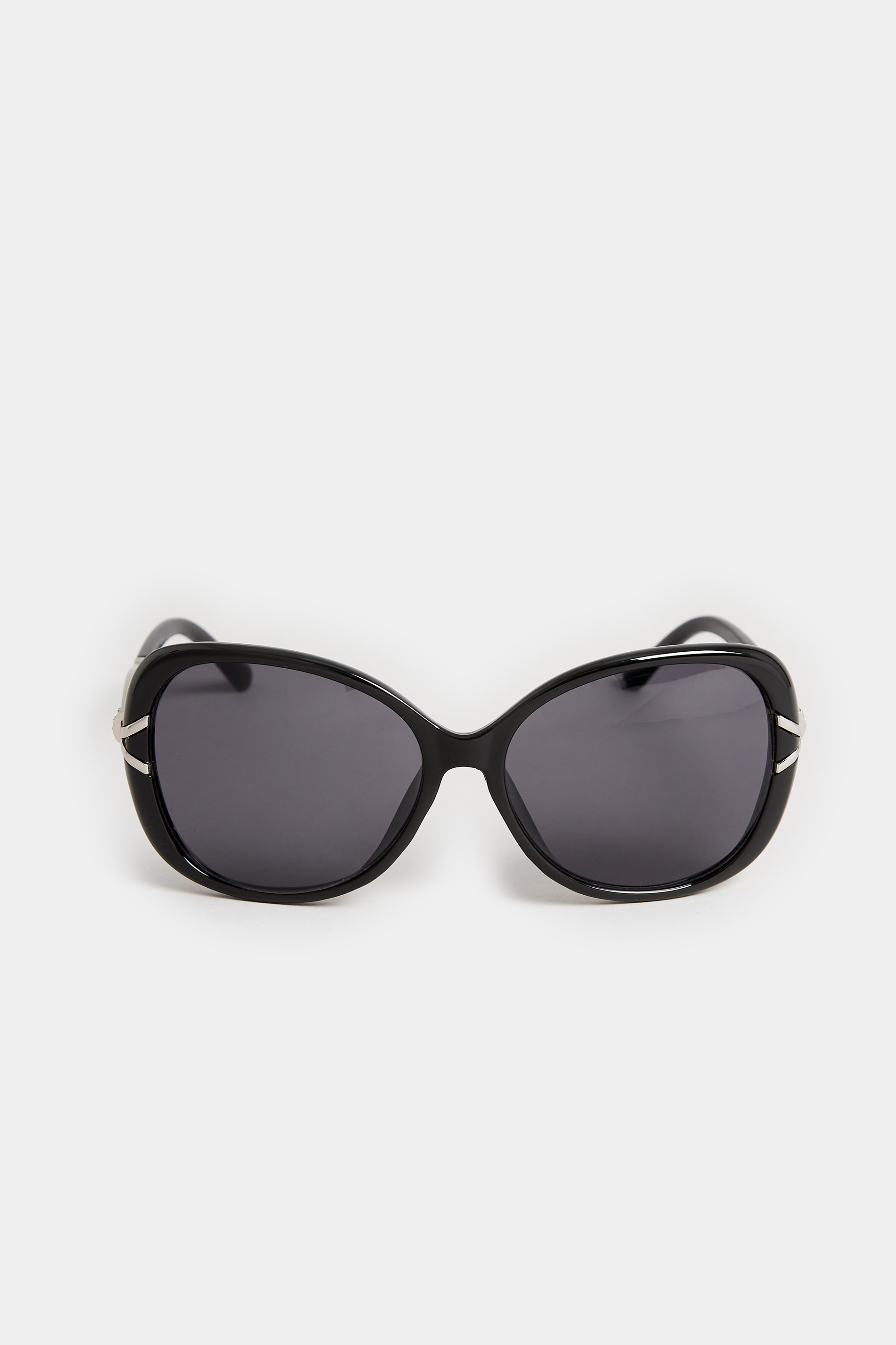 Yours Plus Size Black Oversized Diamante Knot Sunglasses Size One Size | Women's Plus Size and Curve Fashion