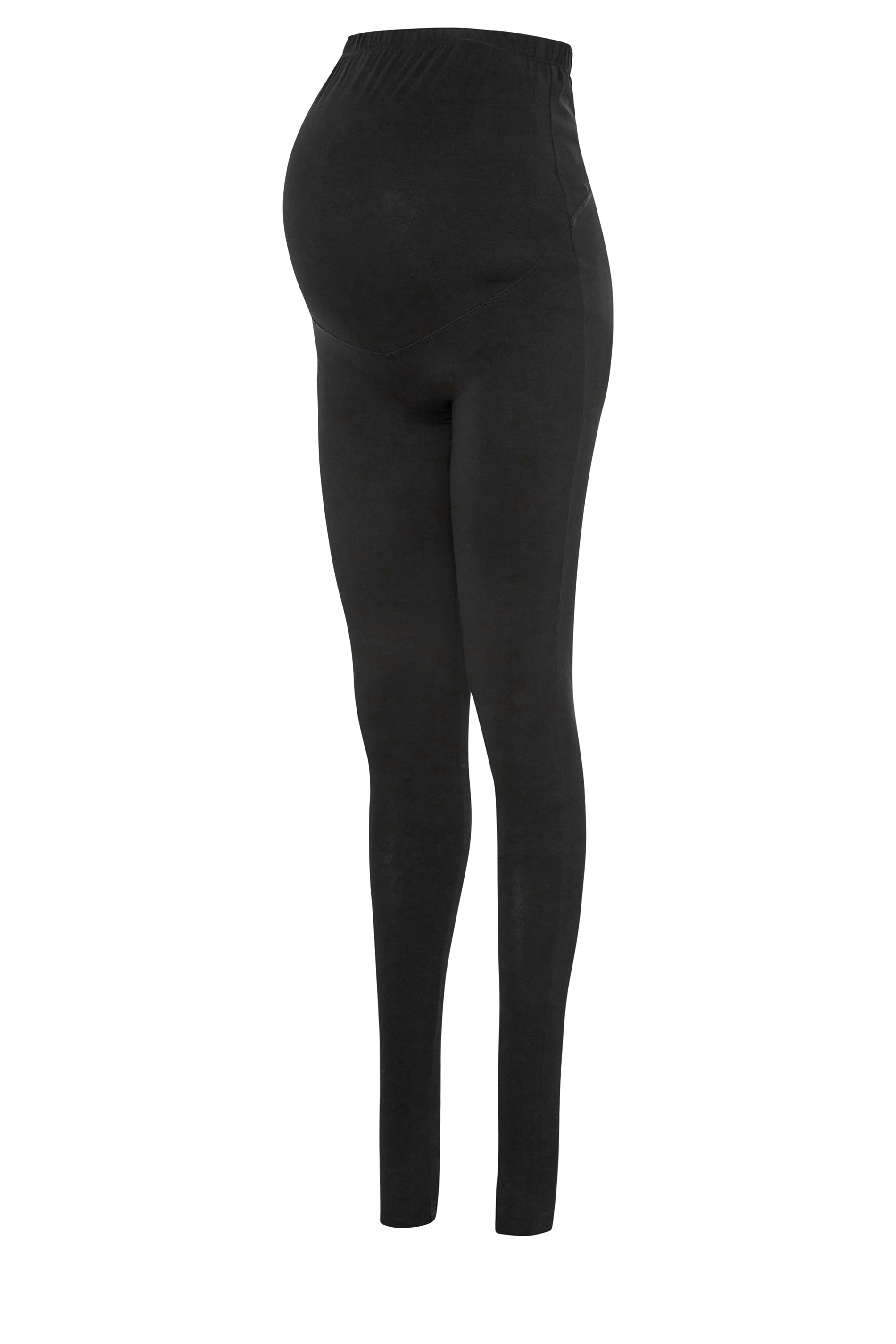 LTS Tall Women's Maternity Black Cotton Stretch Leggings | Long Tall Sally 2