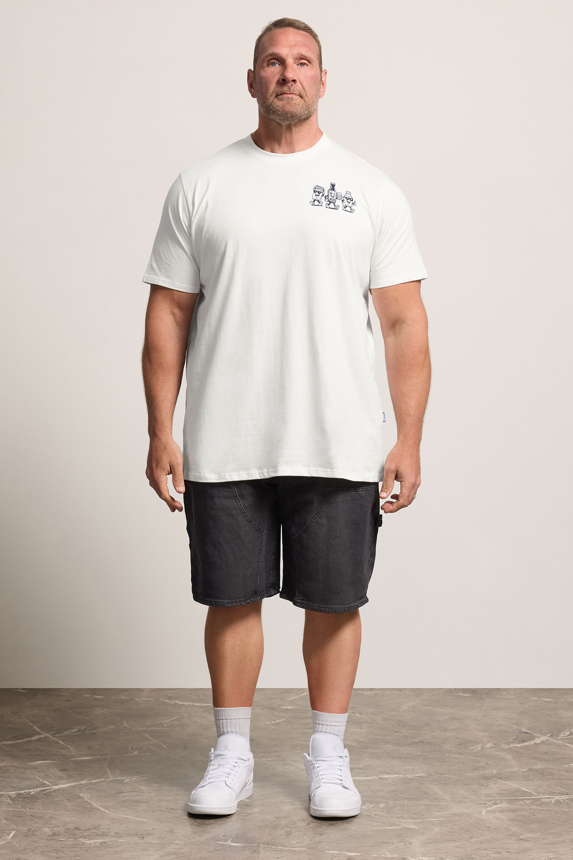 BadRhino Big &Tall White Extra Long 'Beer Happy' Tee | BadRhino 1