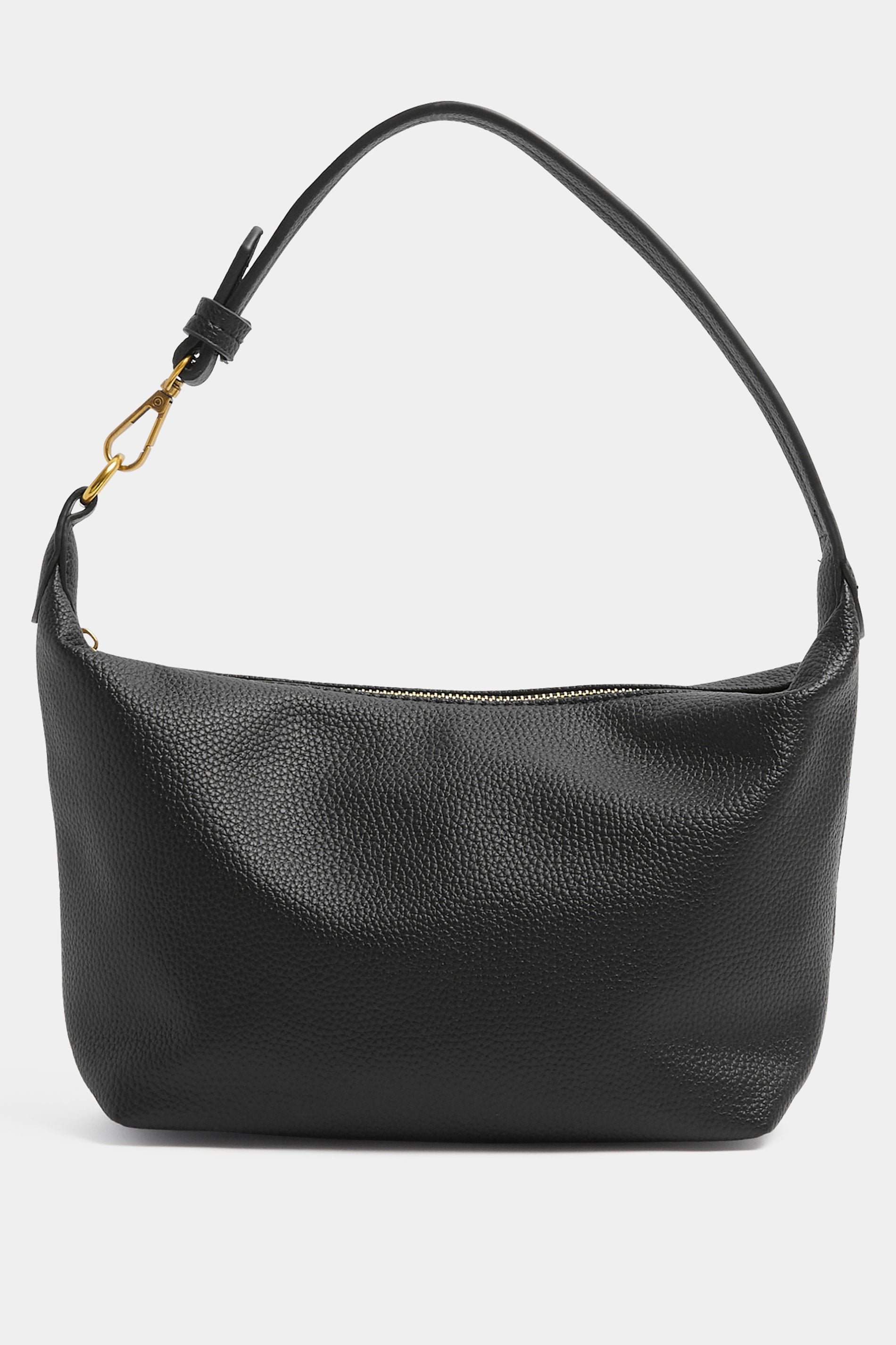 Black Button Strap Tote Bag | Yours Clothing 3