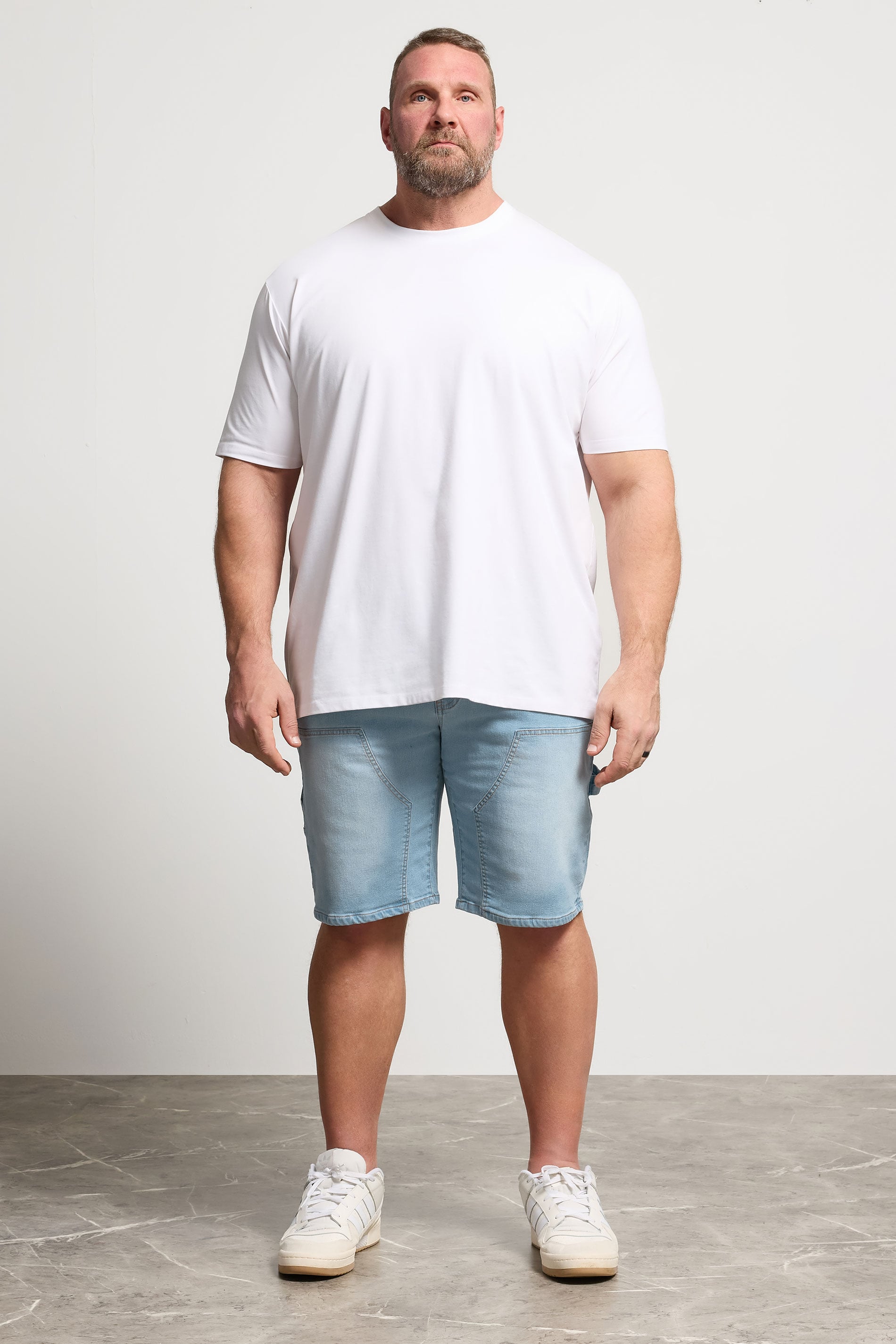 BadRhino Big & Tall Light Blue Wash Carpenter Shorts | BadRhino 2