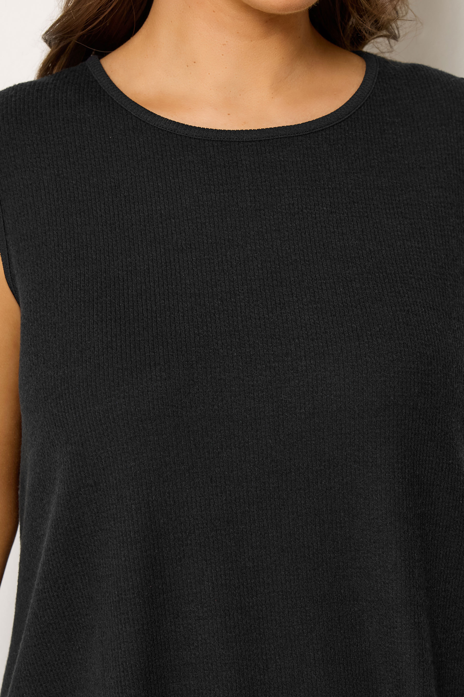 YOURS Plus Size Black Soft Touch Swing Vest Top | Yours Clothing 4