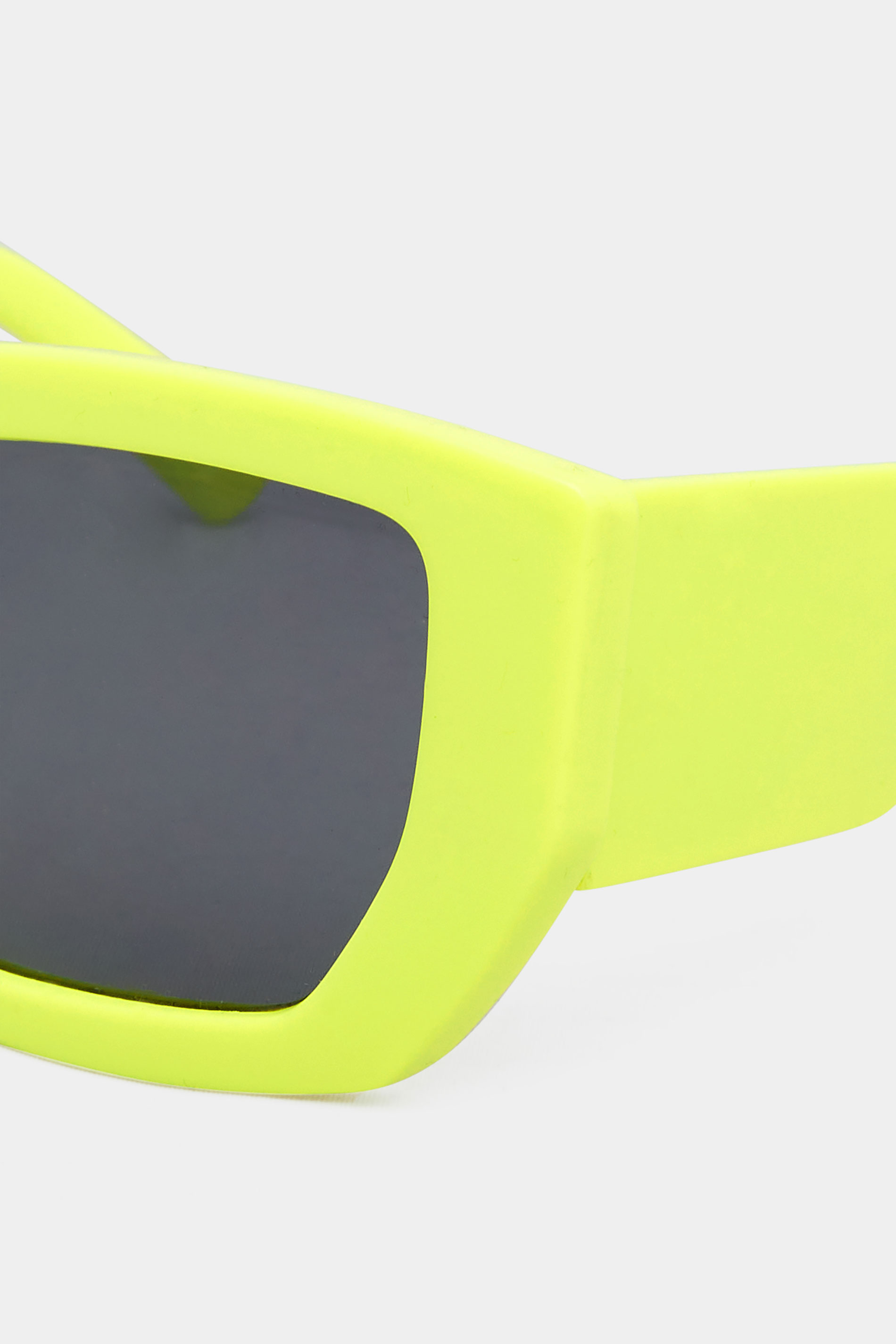 Lime Green Frame Oversized Sunglasses | Yours Clothing