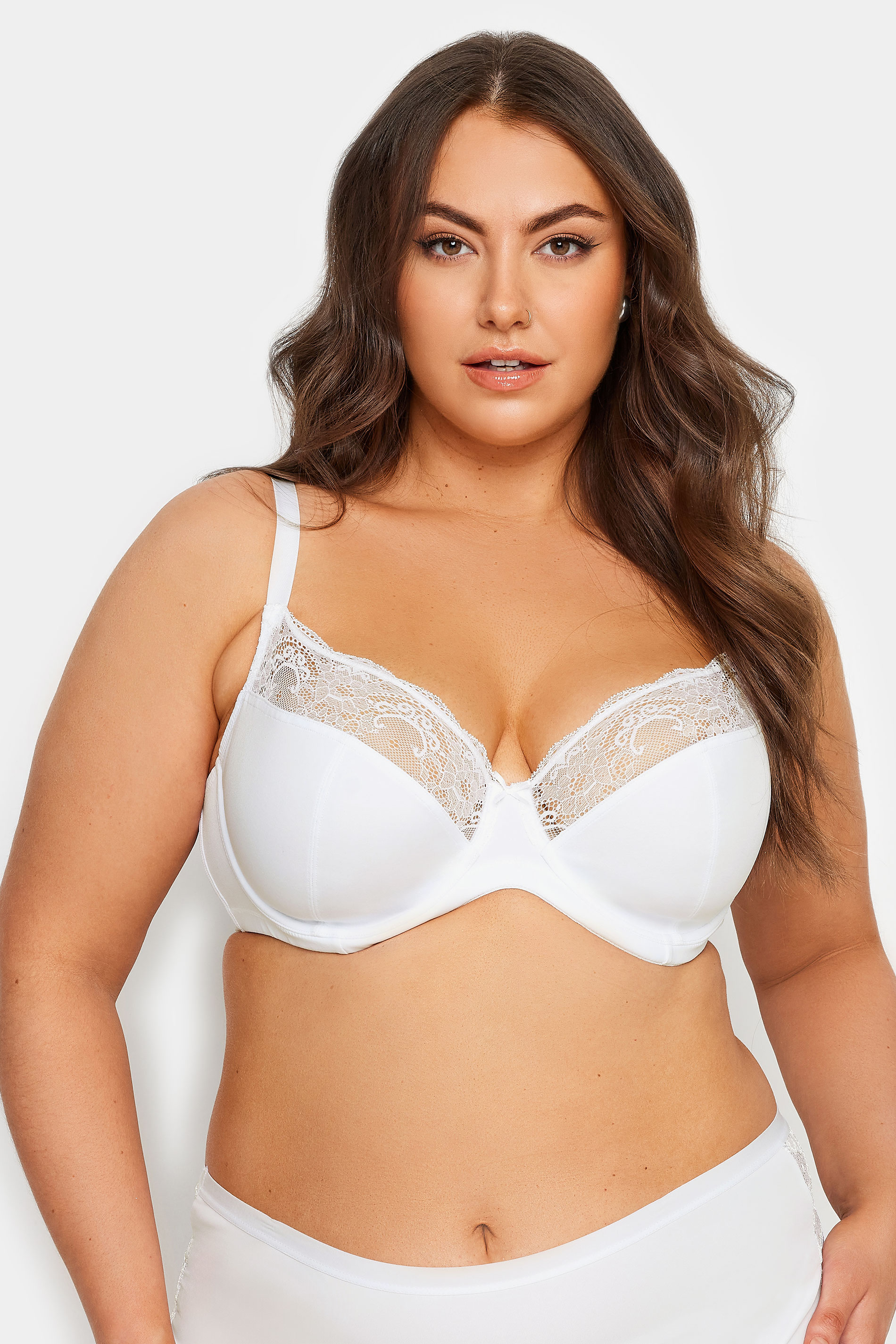 YOURS 2 PACK Black & White Non Padded Underwired Bra | Yours Clothing 3