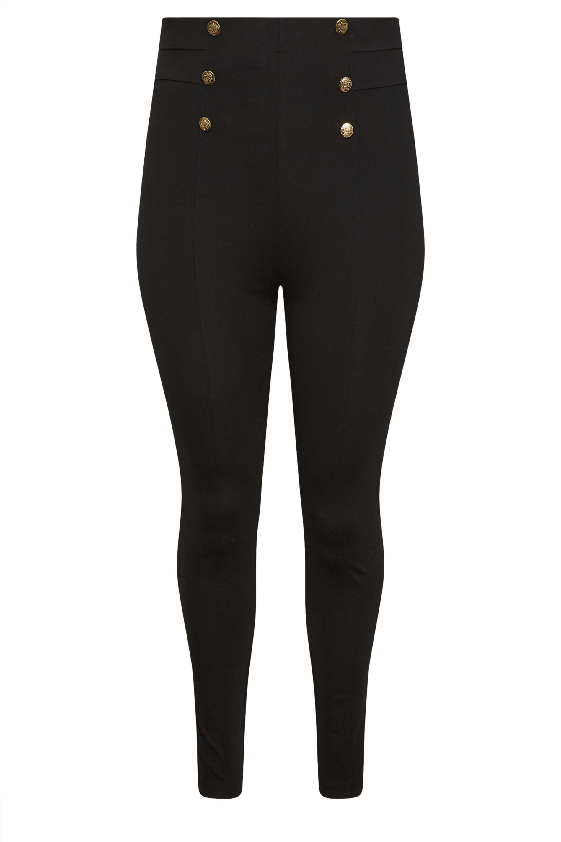 Ralph Lauren Women's Plus Metallic-Trim Ponte Pants Casual Pants Black Size  3X
