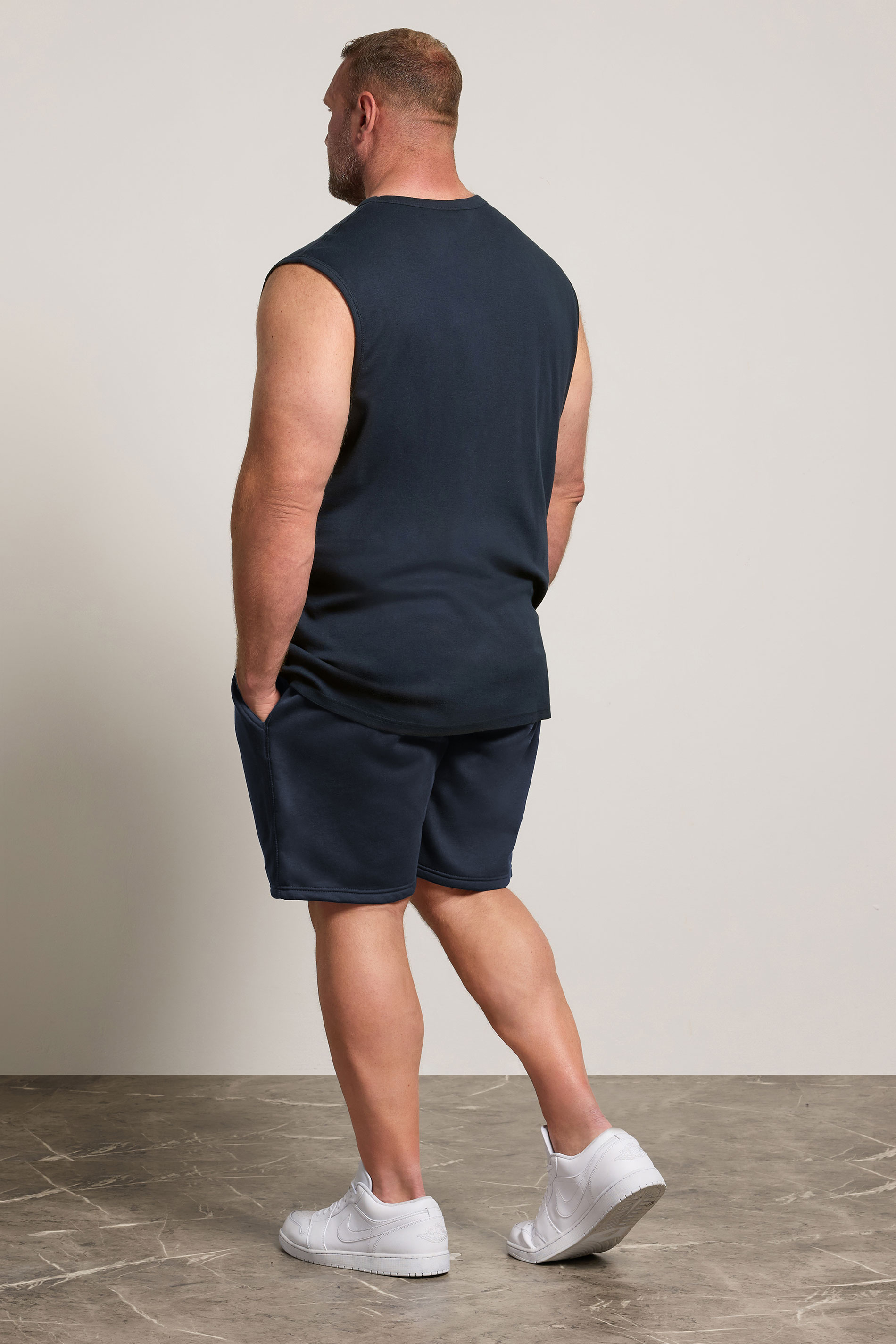 IronRhino Big & Tall Navy Blue 'Rest Day' Vest & Short Set | BadRhino 2