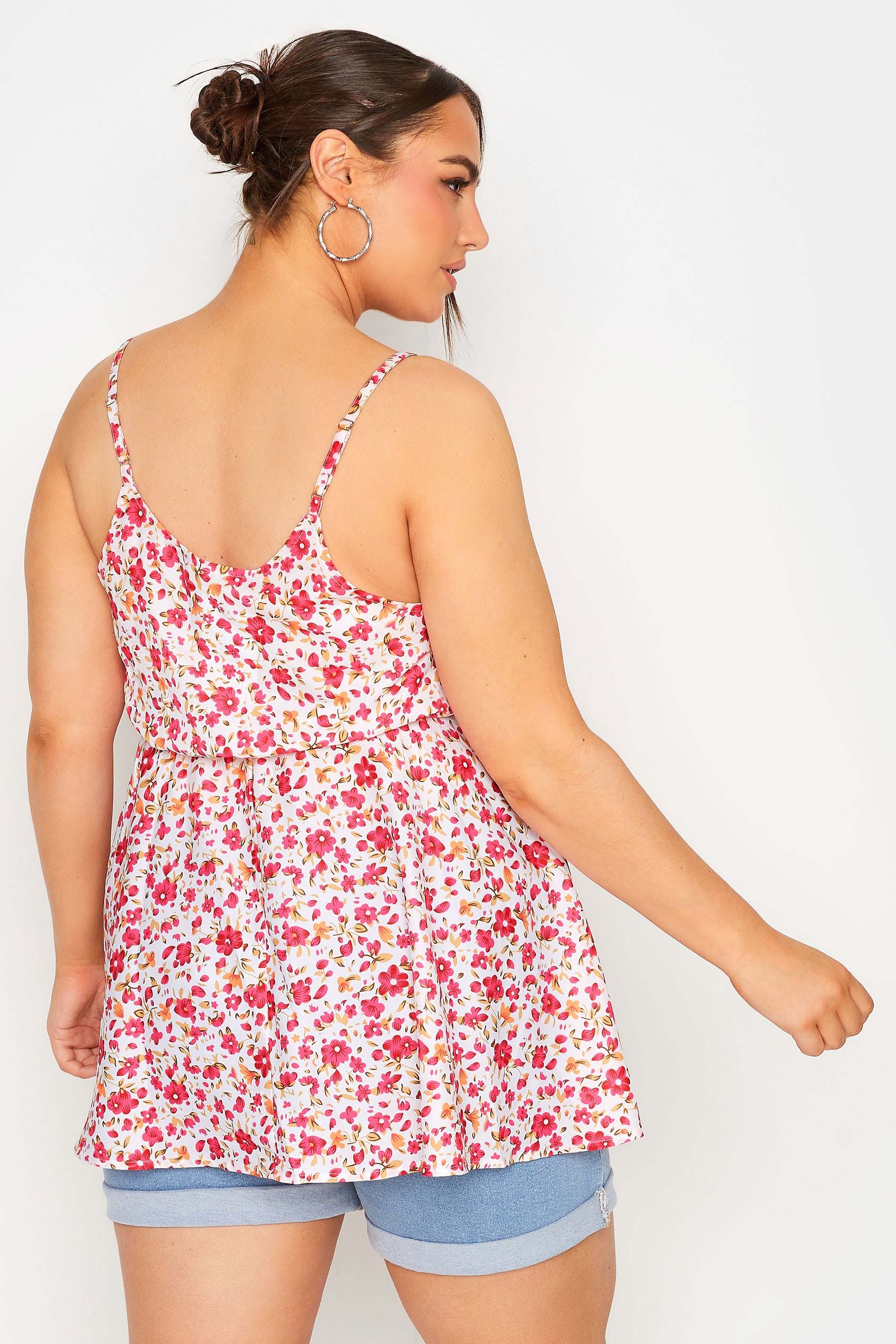 LIMITED COLLECTION Plus Size White Floral Cami Top | Yours Clothing 3