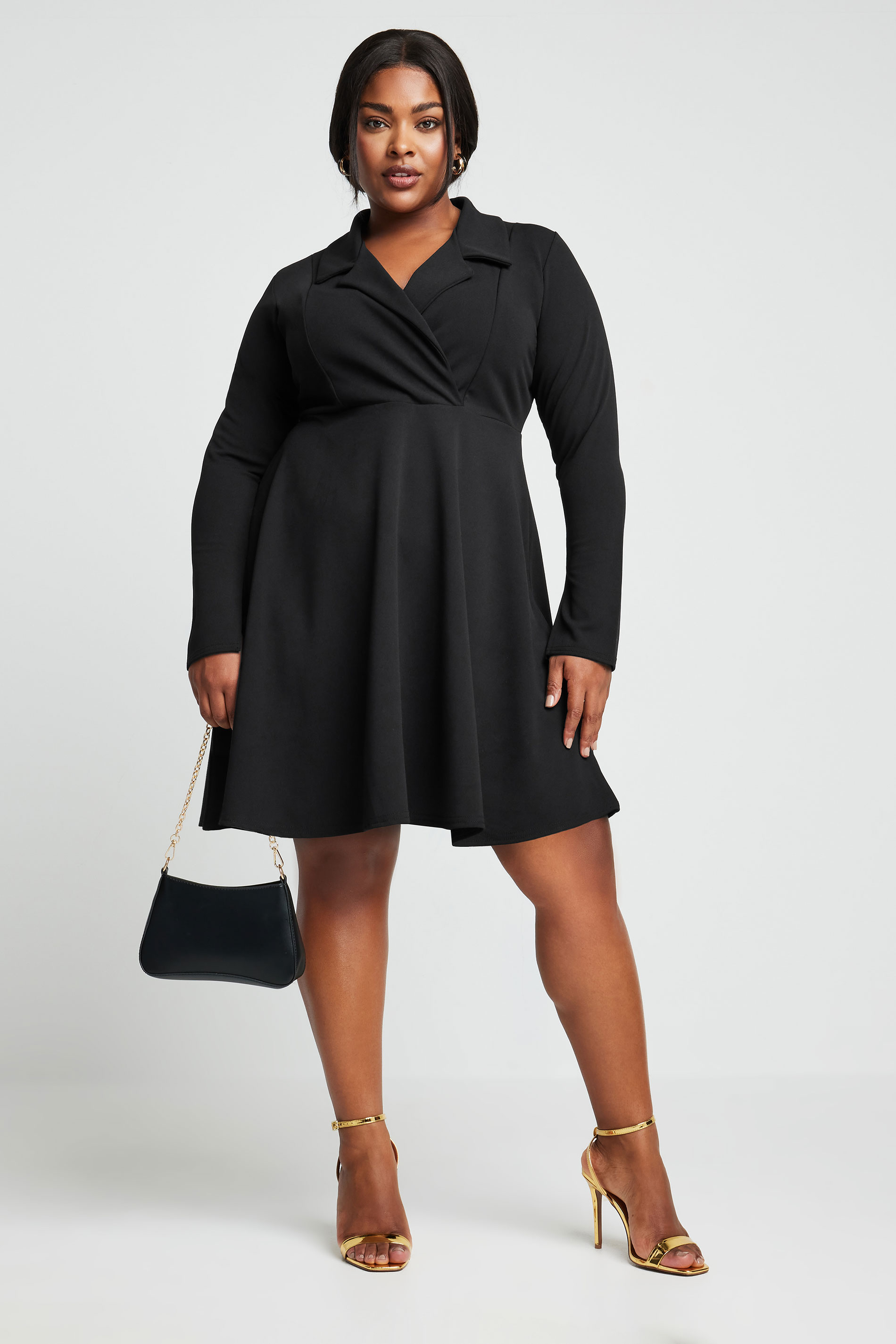 LIMITED COLLECTION Plus Size Black Blazer Style Dress | Yours Clothing 2