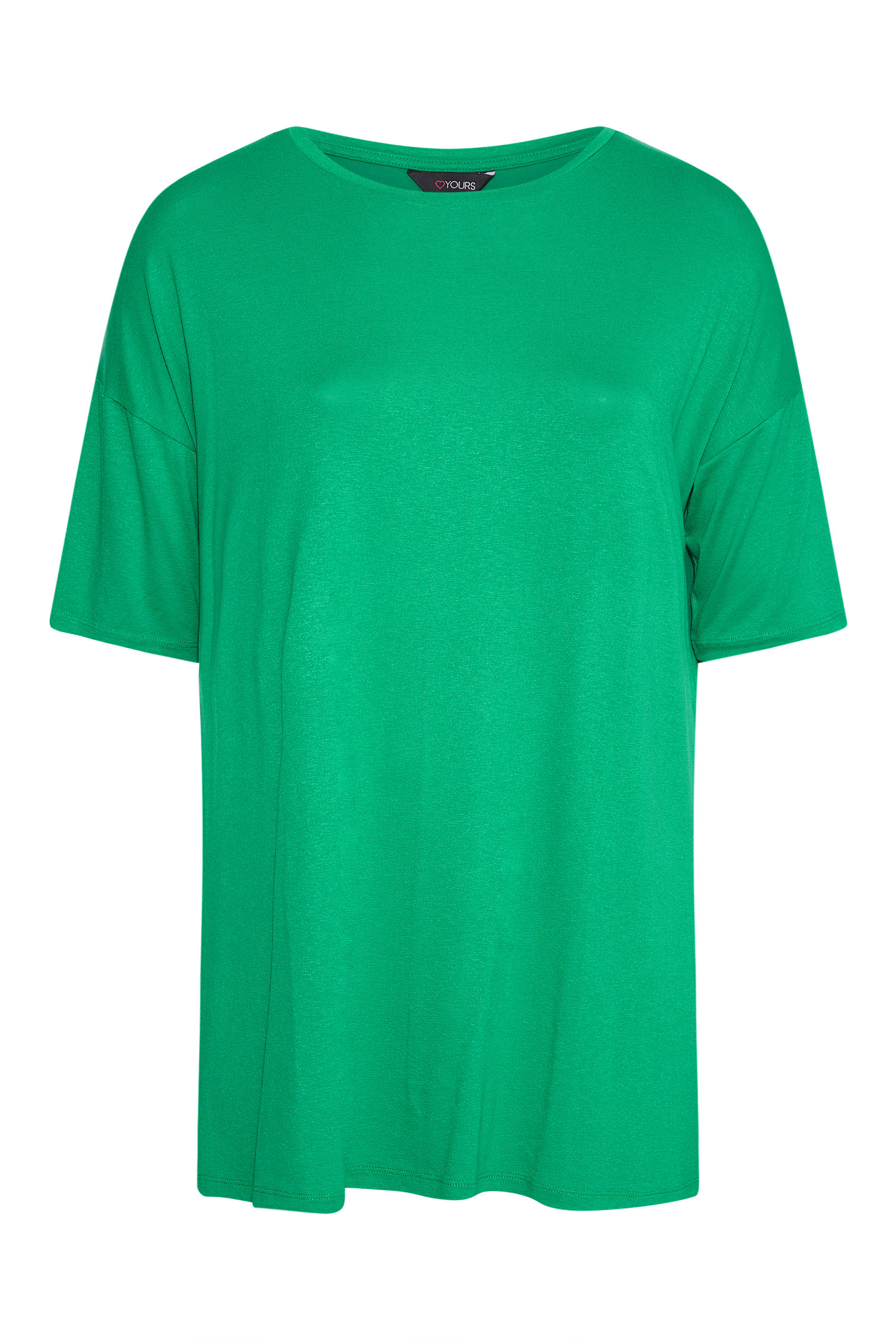 Grande taille  Tops Grande taille  T-Shirts | T-Shirt Vert Pomme Oversize en Jersey - JO57370