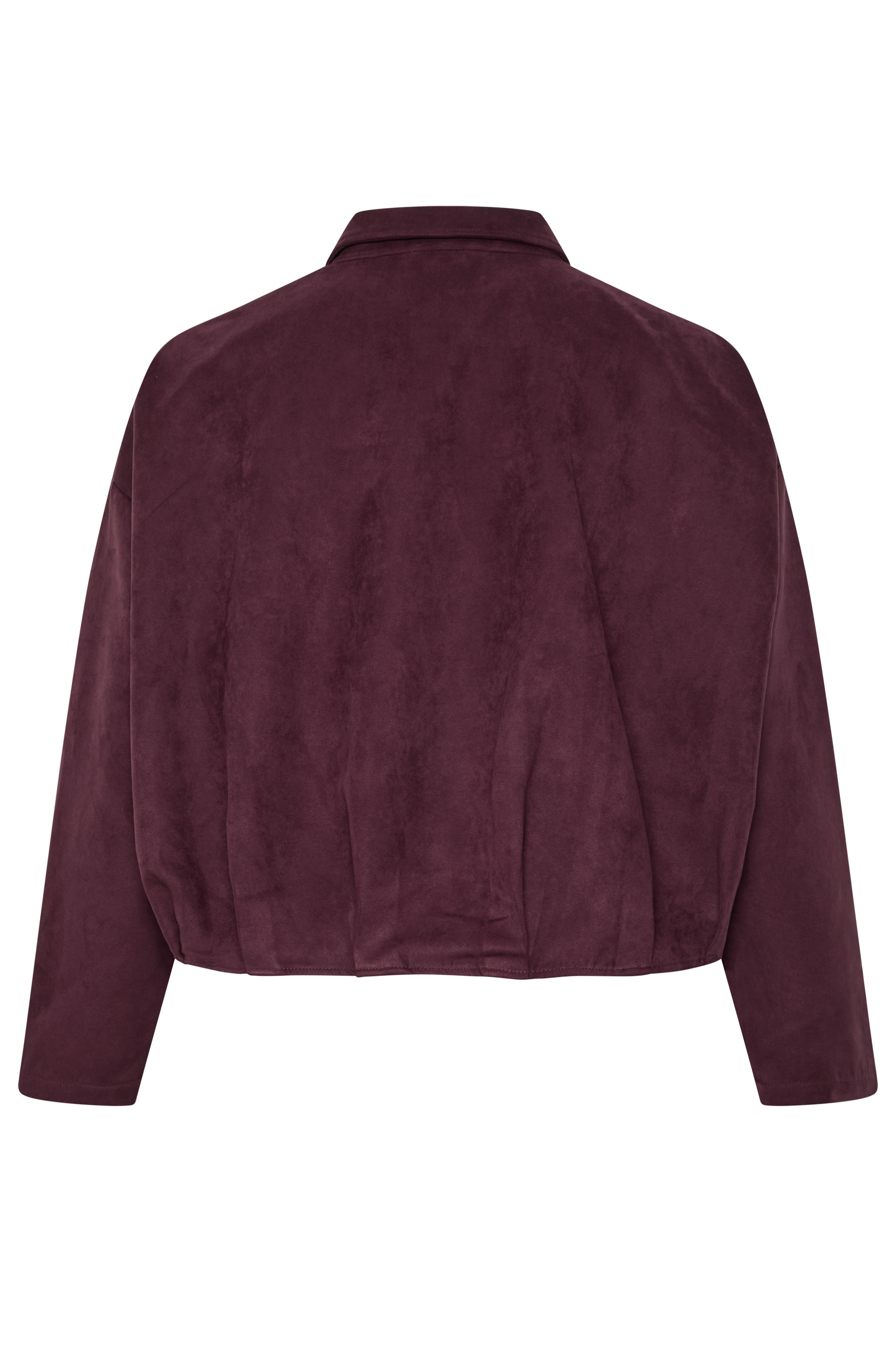 YOURS Plus Size Purple Faux Suede Bomber Jacket | Yours Clothing 7