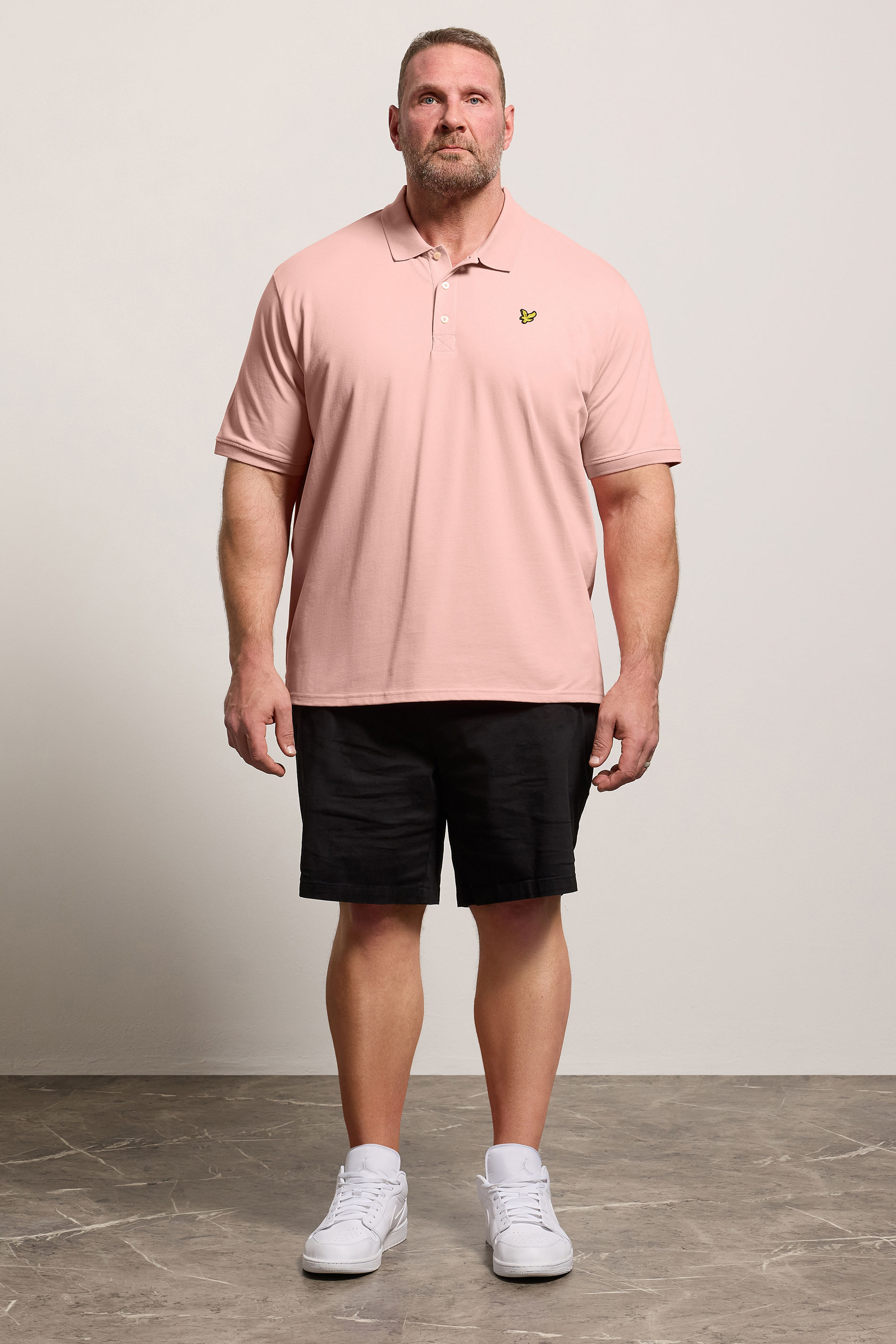 LYLE & SCOTT Big & Tall Grapefruit Pink Core Polo Shirt | BadRhino 3