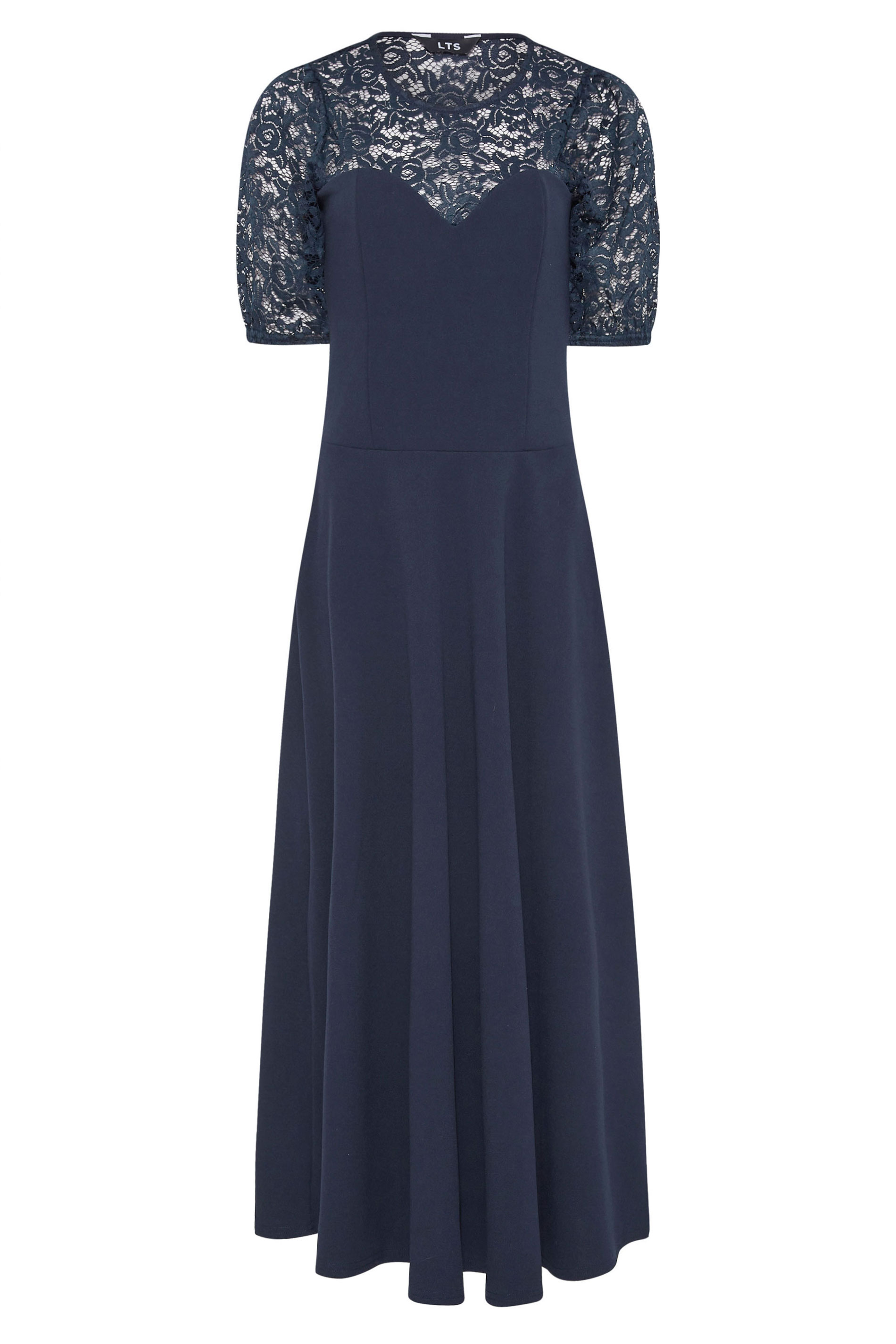 Tall Women's LTS Dark Blue Lace Midi Dress | Long Tall Sally 2