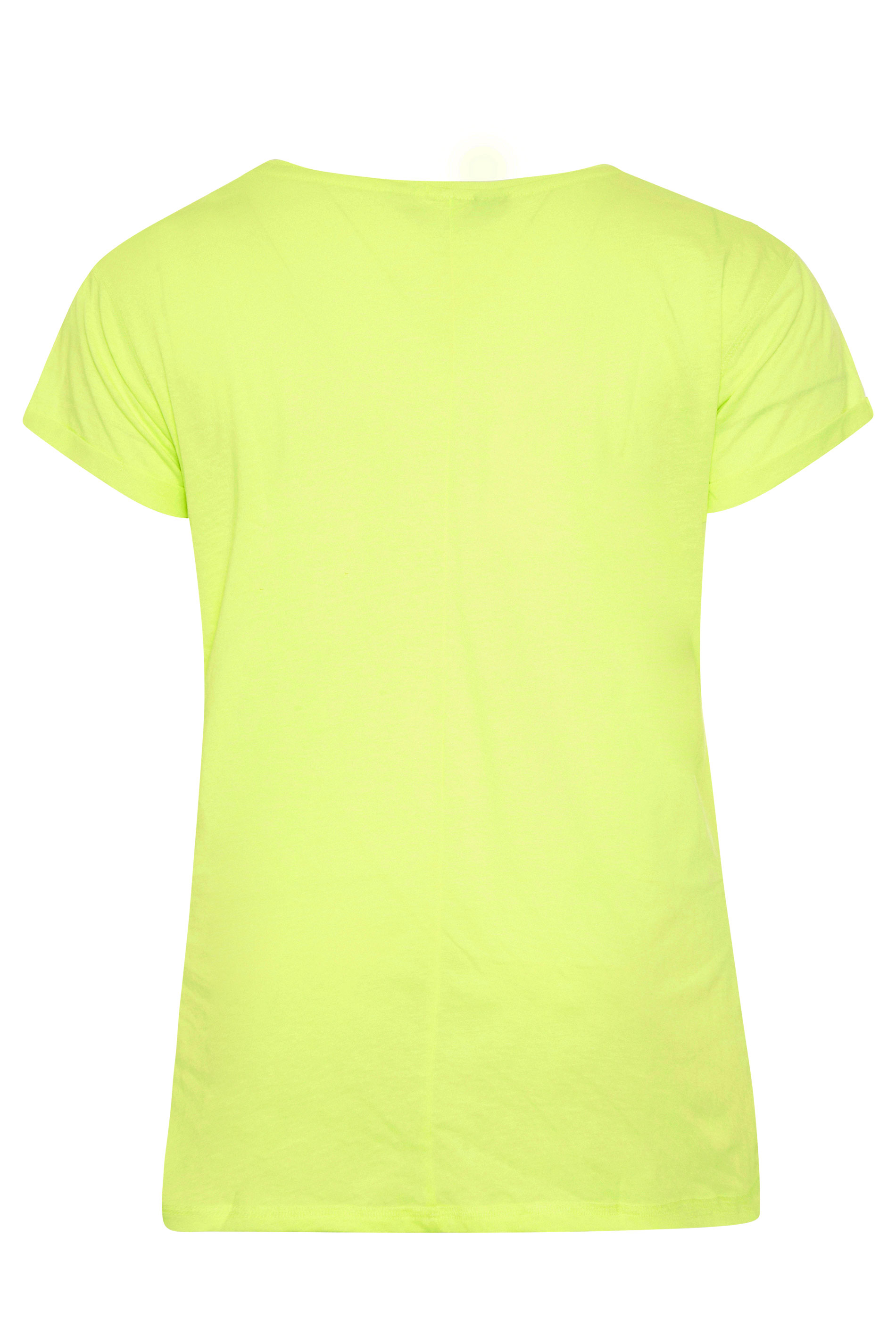Grande taille  Tops Grande taille  T-Shirts | T-Shirt Vert Fluo Manches Courtes en Jersey - PS78686