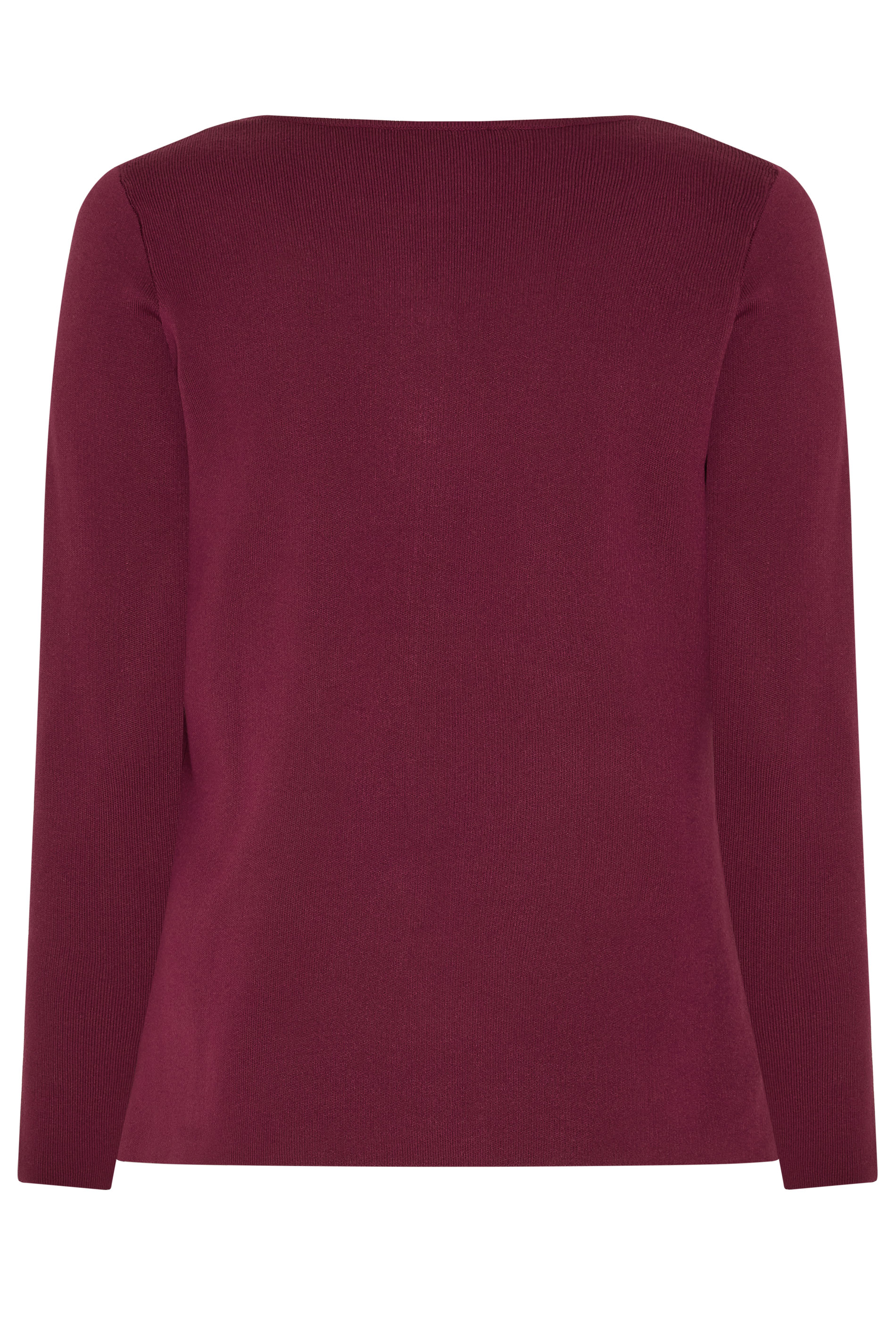 LIMITED COLLECTION Plus Size Cobalt Burgundy Red Compacted Knit Cardigan | Yours Clothing 8