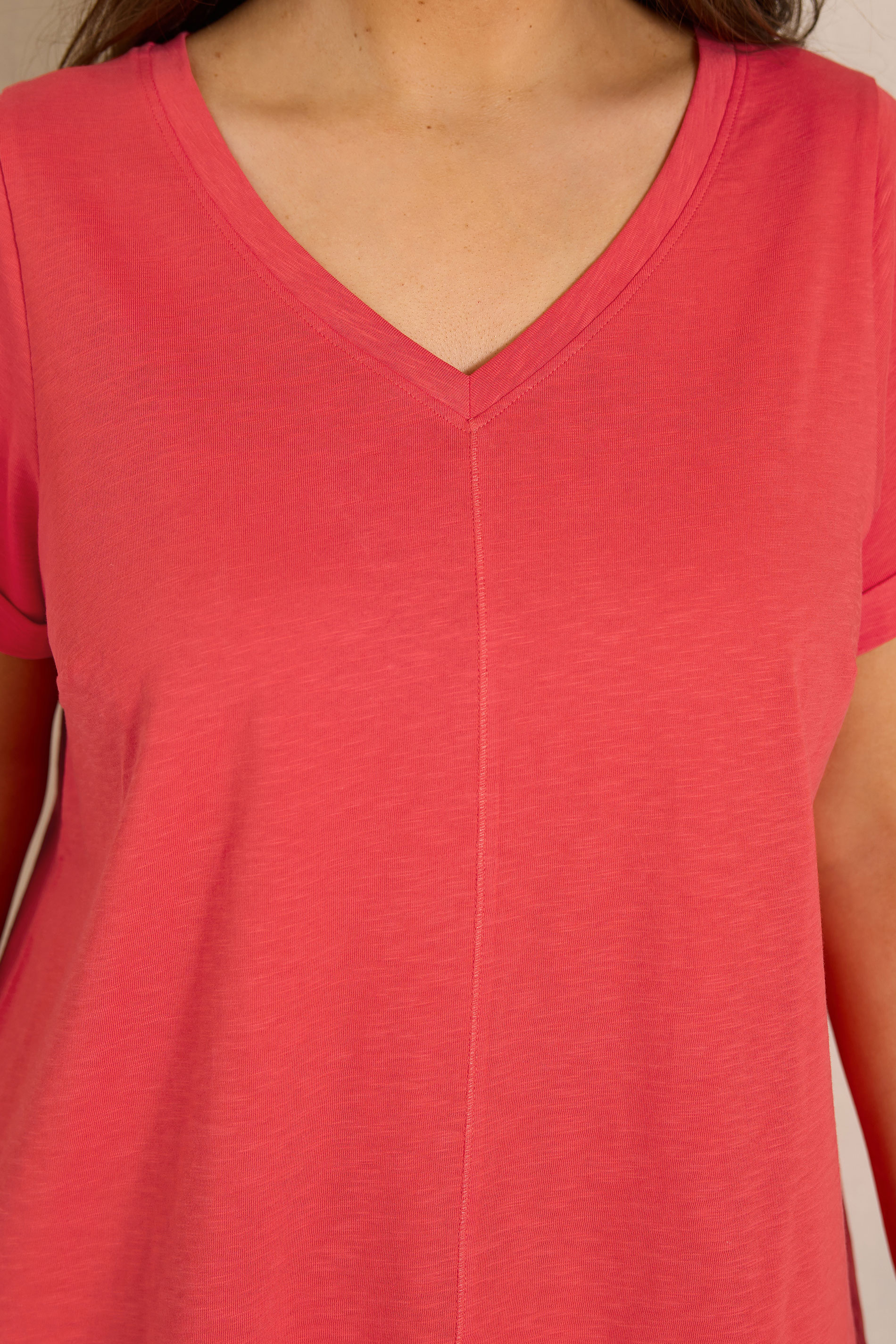 EVANS 2 Pack Plus Size Red & Navy Blue Cotton T-Shirts | Evans 6