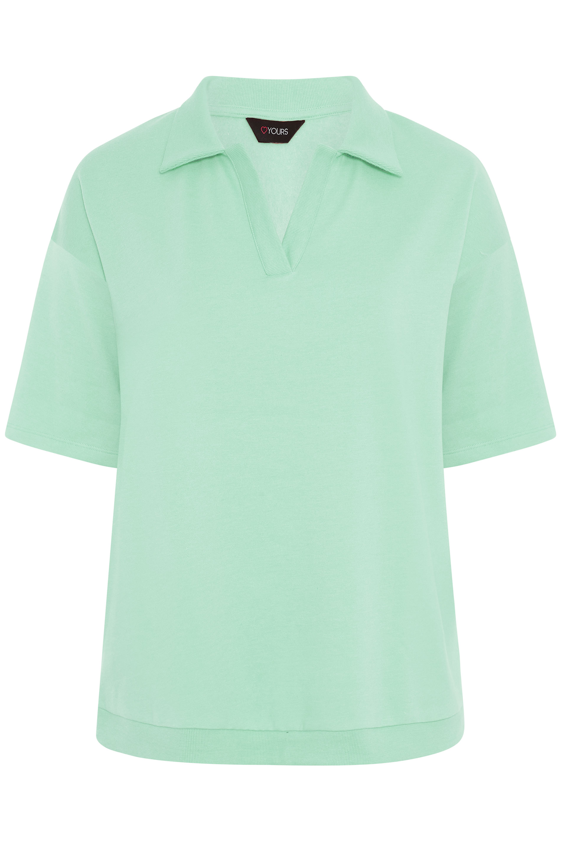 Mint Green Polo Sweatshirt | Yours Clothing