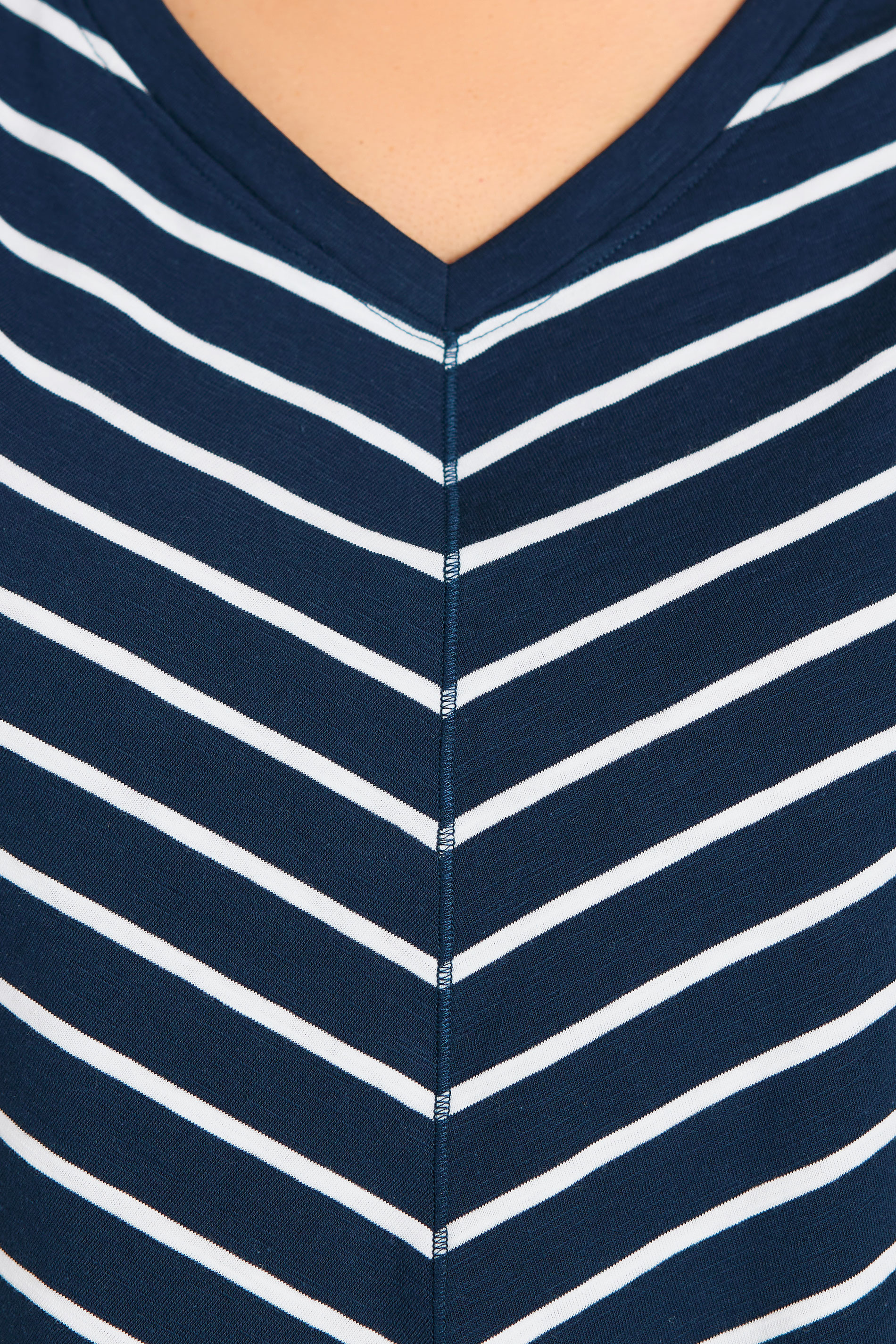 EVANS ESSENTIAL 4 Pack Navy Blue & White Vest Tops | Evans 5